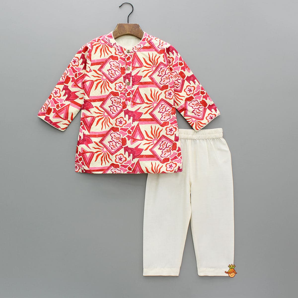 Sequin Embroidered Printed Kurta With Pyjama view