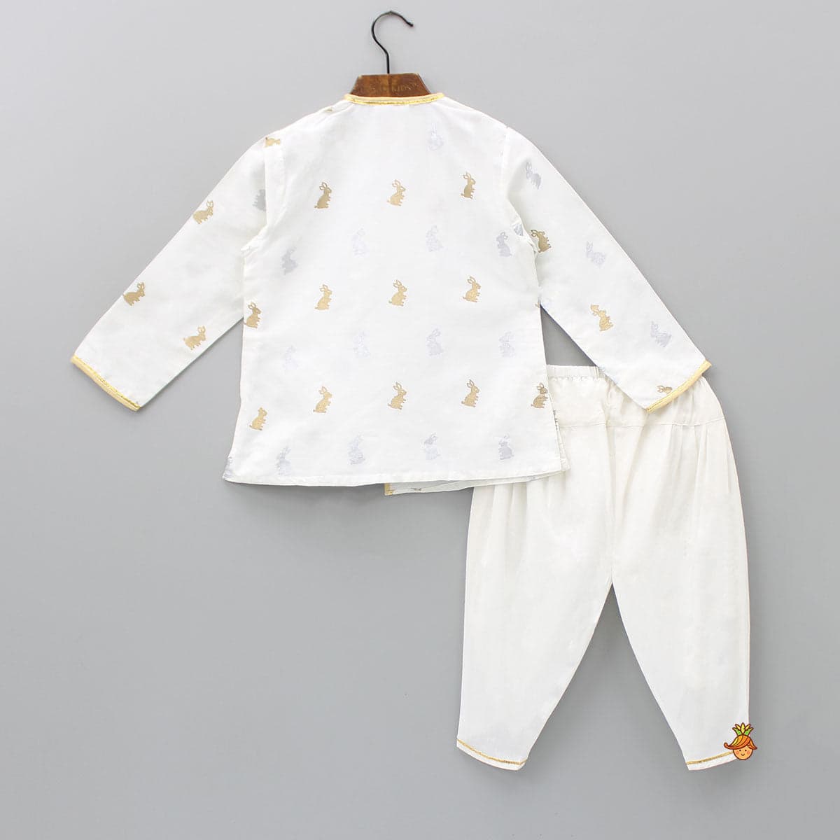 Pre Order: Bunny Print Short Kurta And Dhoti view