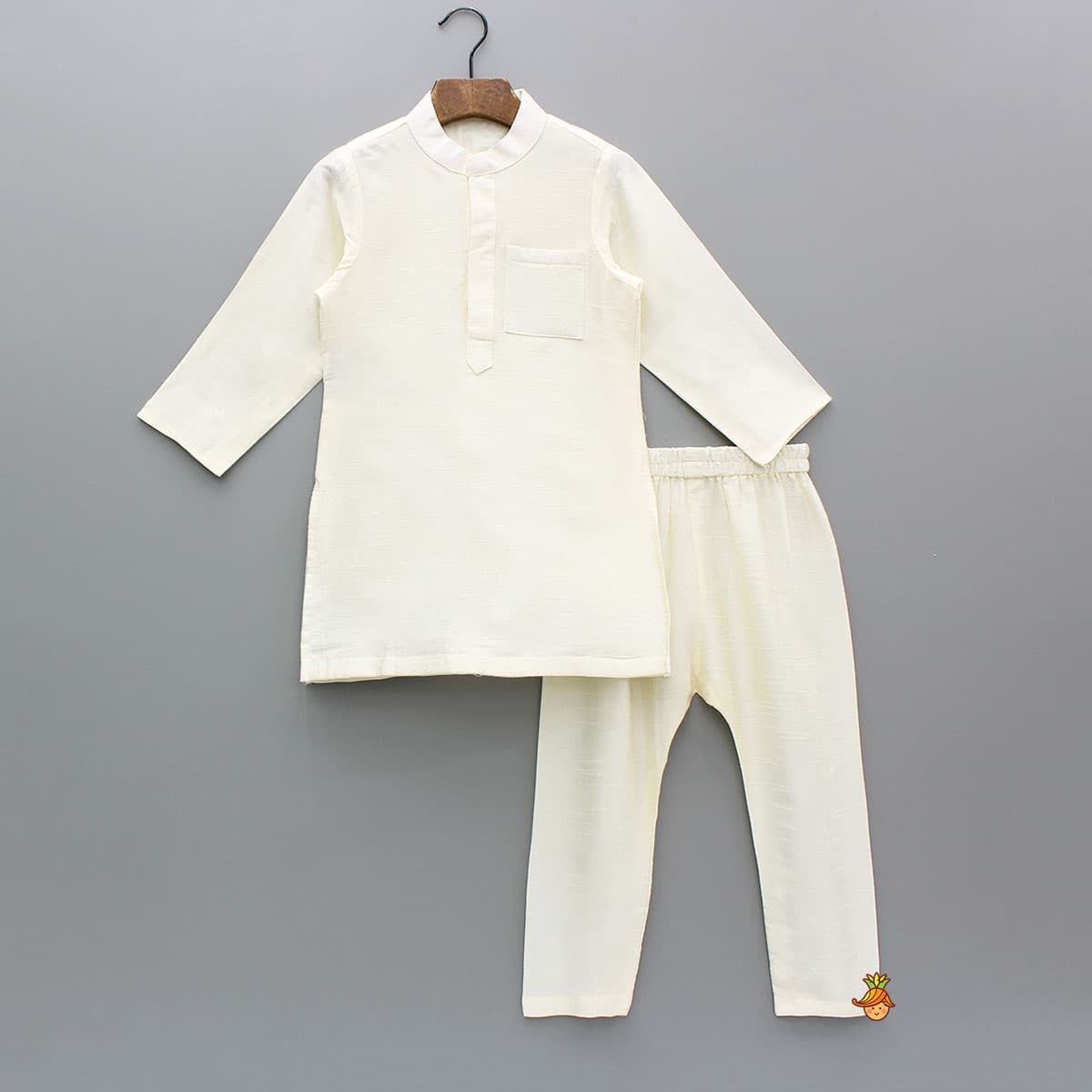 Pre Order: Kurta And Pyjama With Asymmetric Floral Printed Jacket view