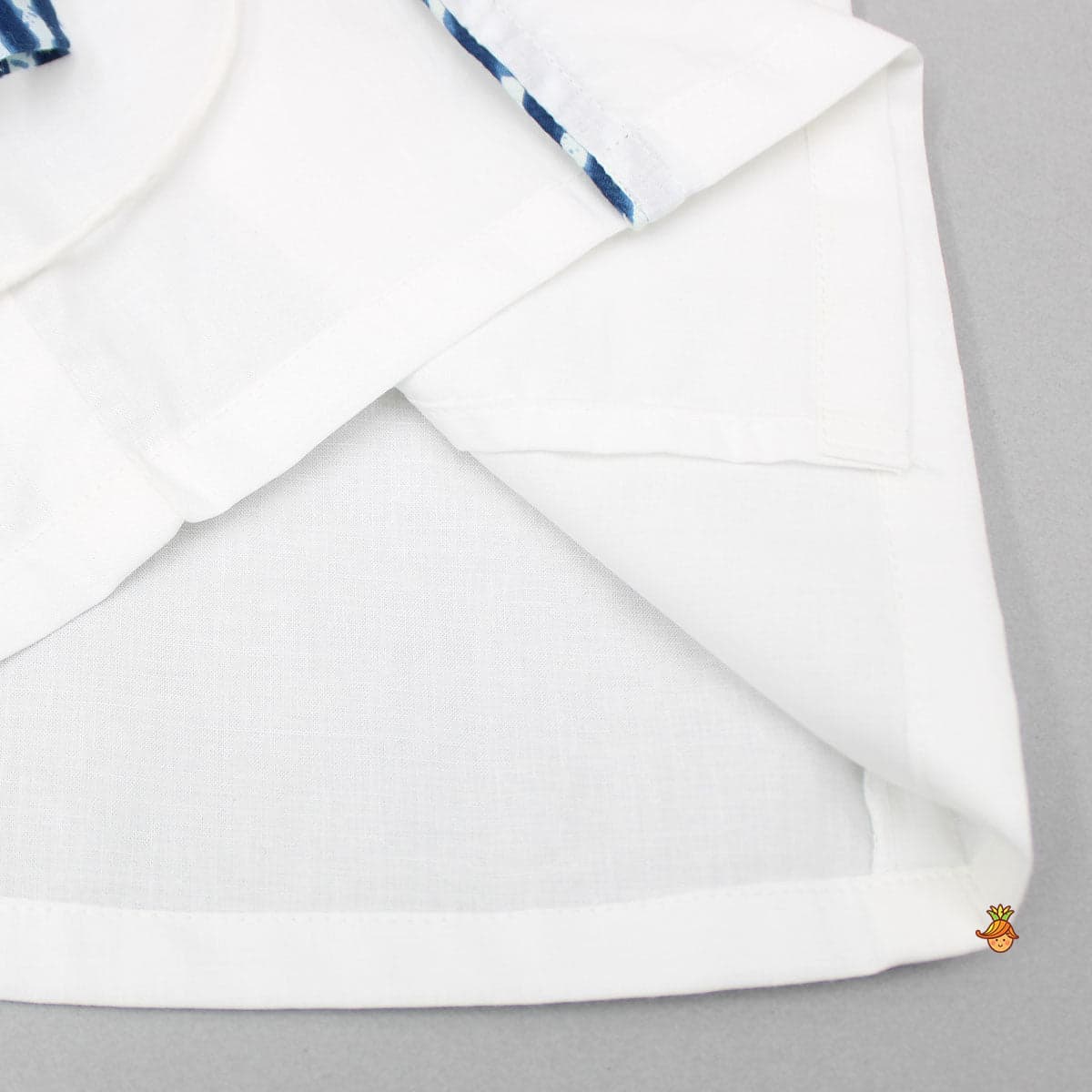 White Angrakha Kurta With Dhoti view