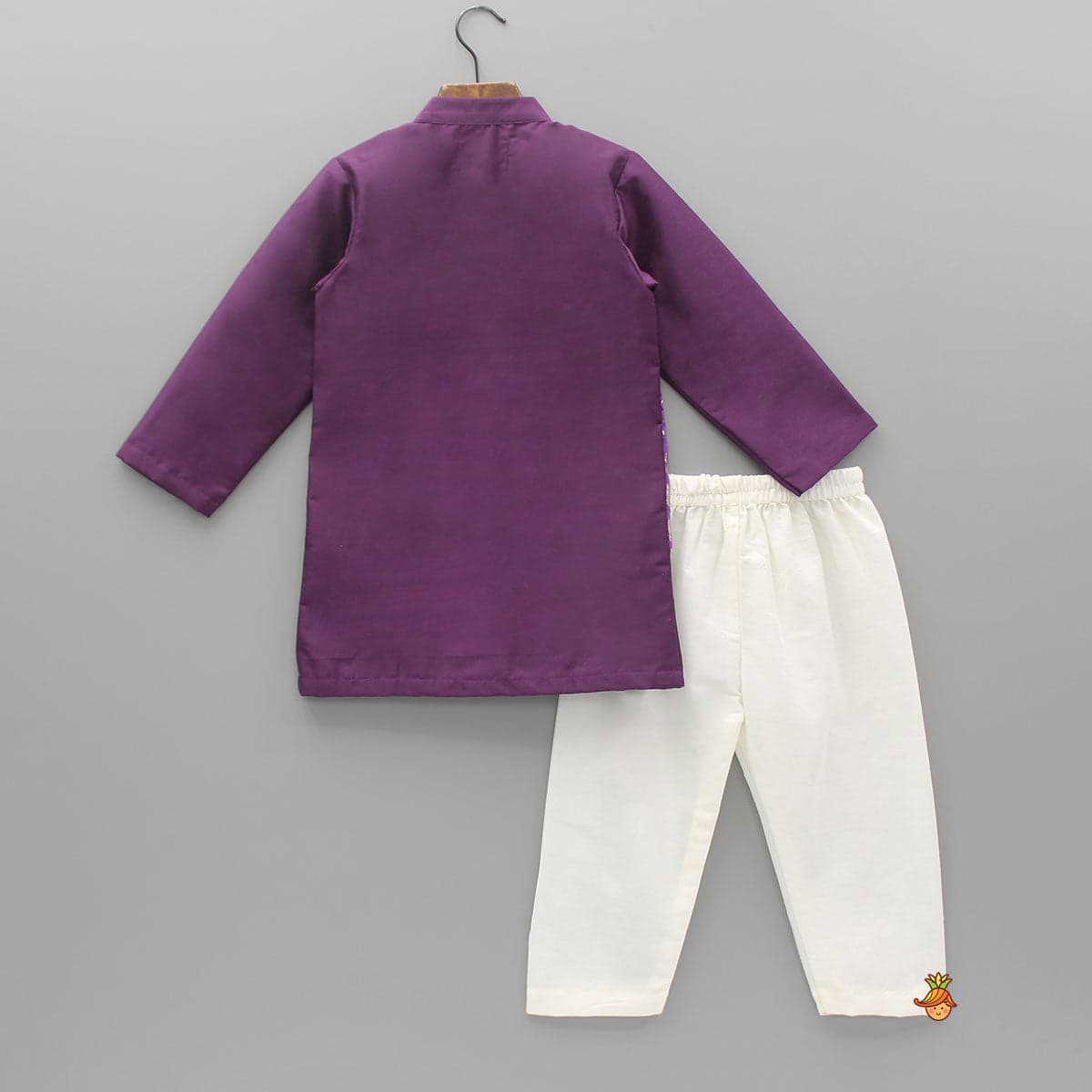 Pre Order: Kurta With Brocade Printed Attached Half Jacket And Pyjama view
