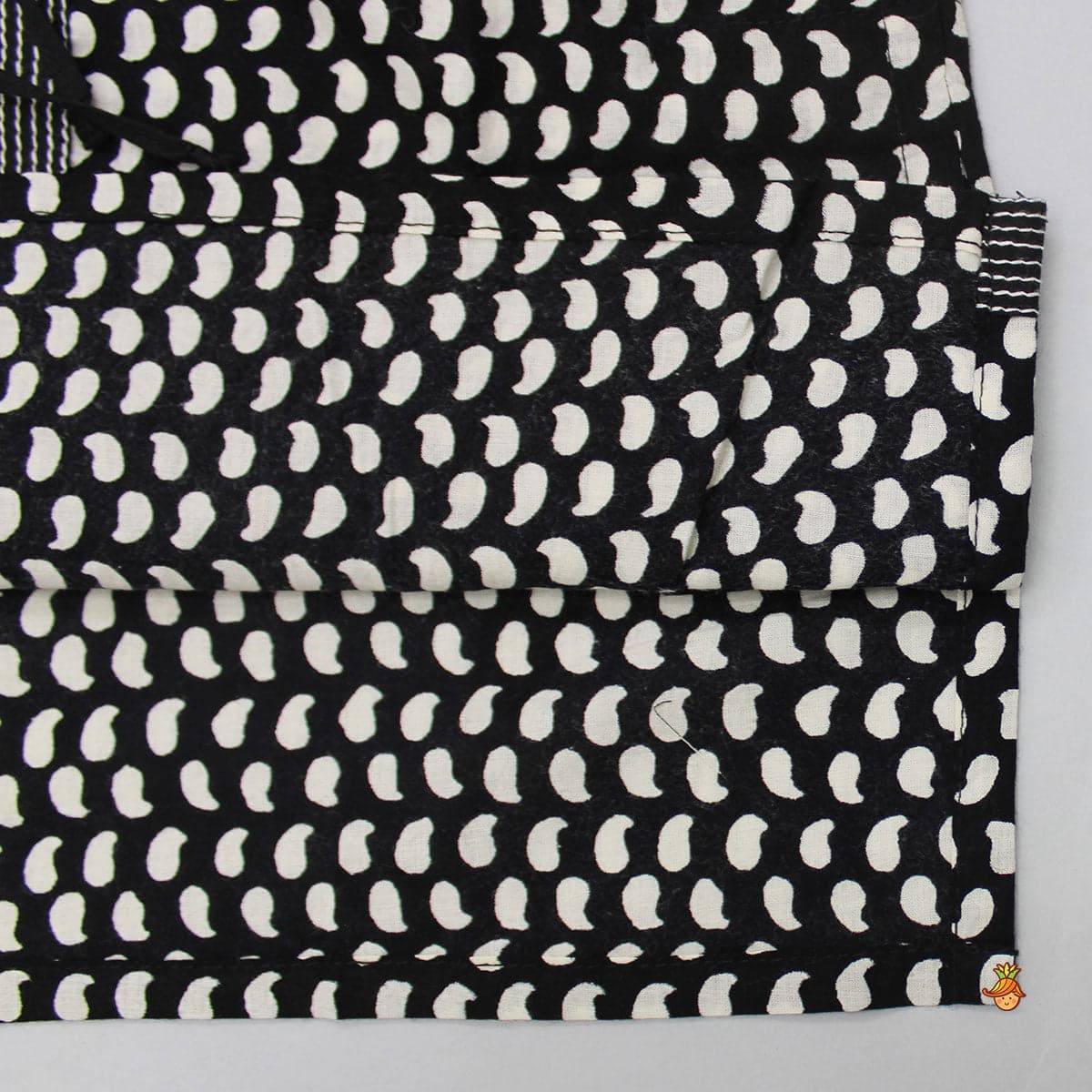 Pre Order: Paisley Printed Angrakha Style Kurta With Dhoti view