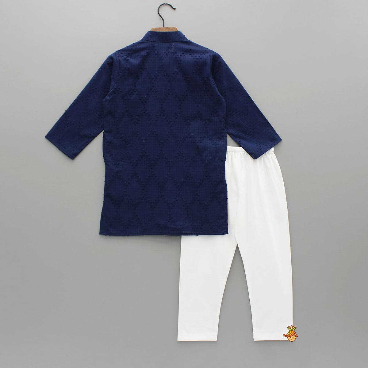 Faux Mirror Work Textured Kurta And Pyjama view