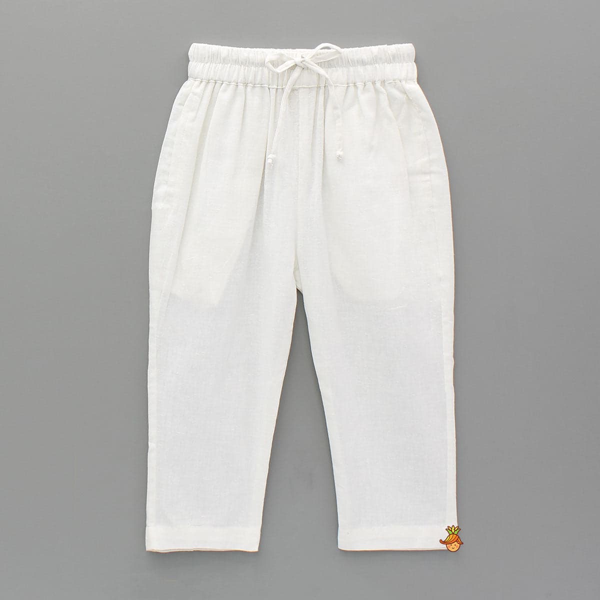 Pre Order: Cotton Lurex Striped White Kurta And Pyjama view