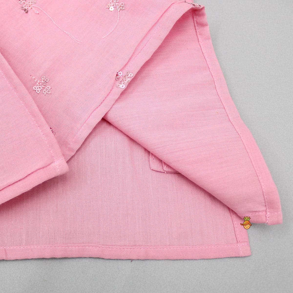 Sequin Embroidered Pink Kurta And Pyjama view