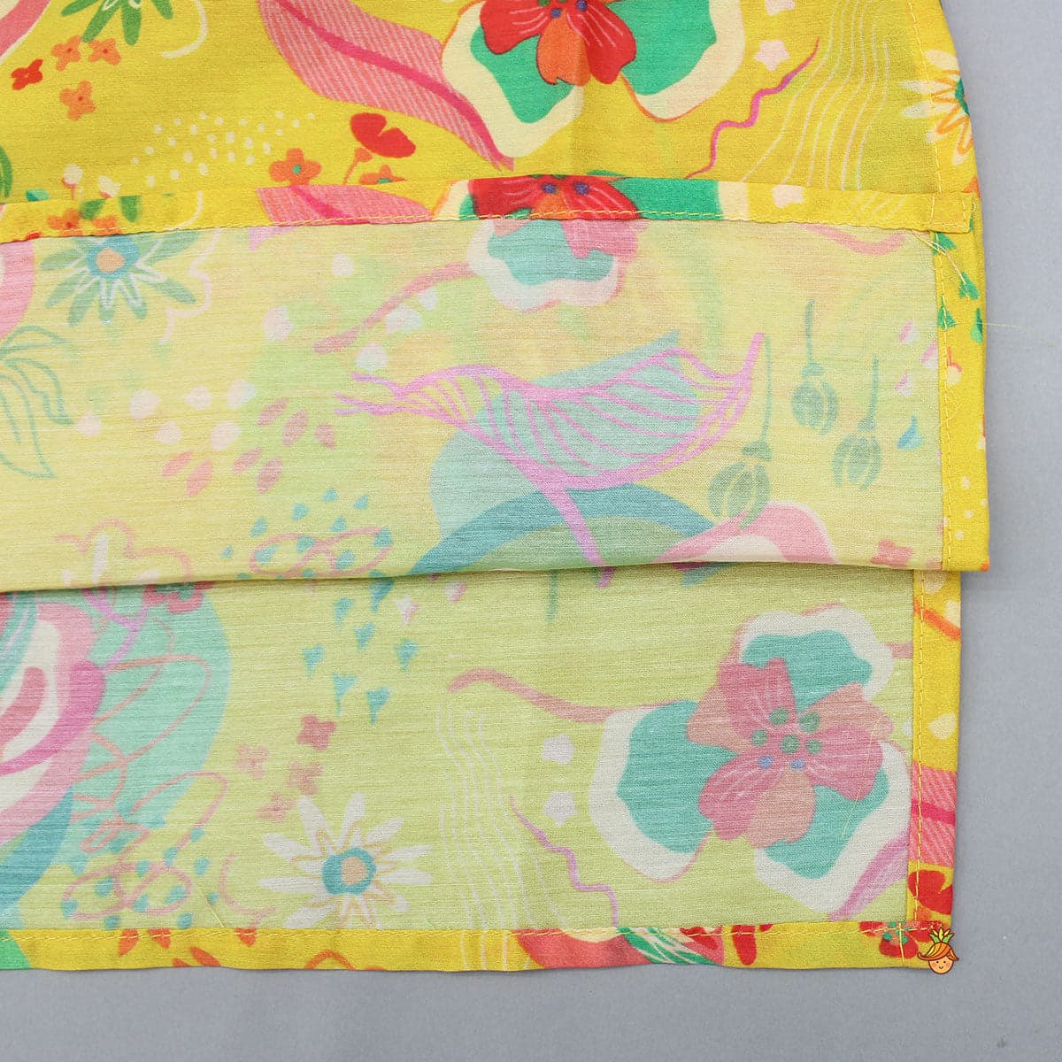 Pre Order: Pom Poms Adorned Yellow Kurta And Pockets Detail Pyjama view