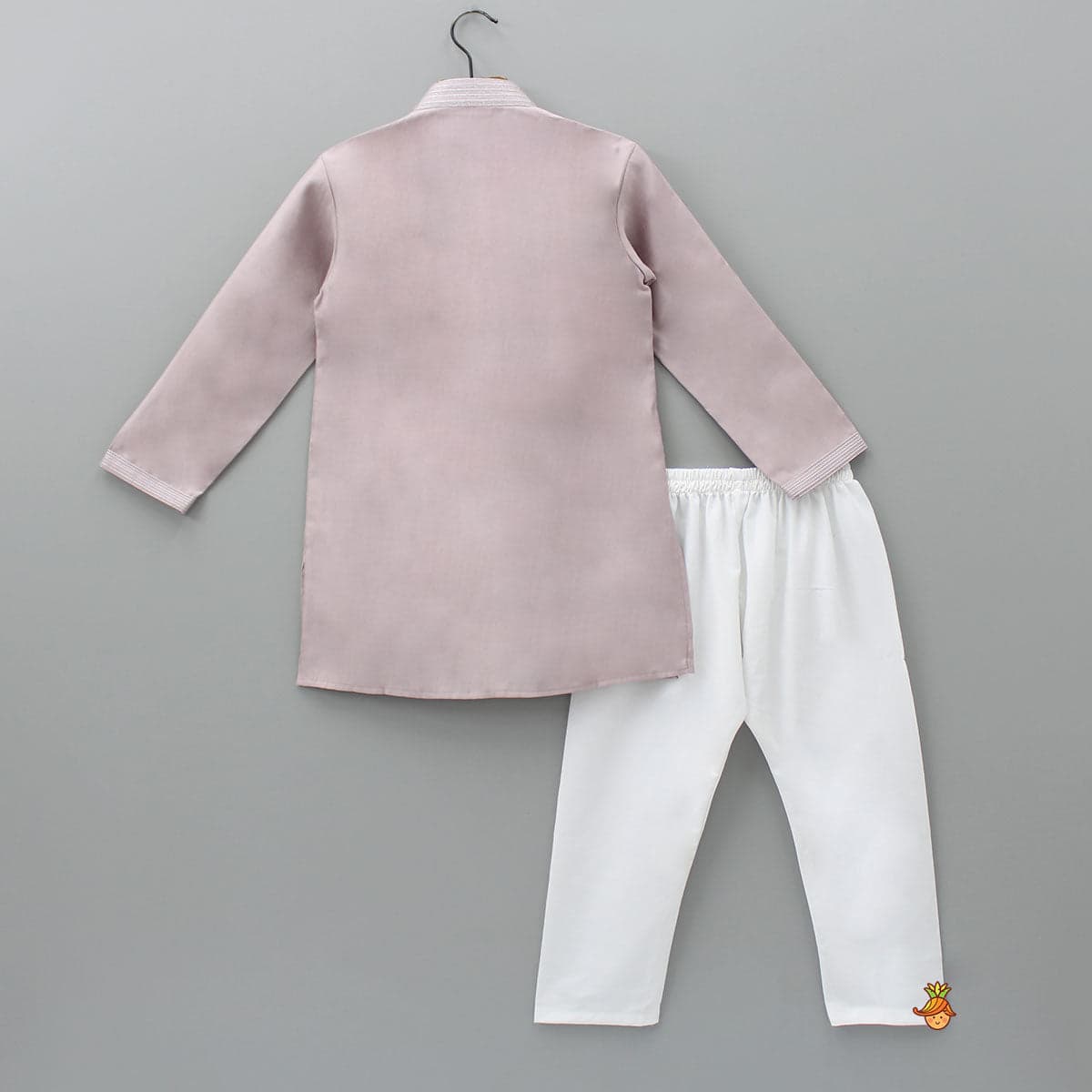 Faux Mirror Work Front Placket Kurta And Pyjama view