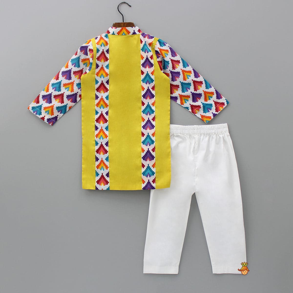Pre Order: Multicolour Printed Kurta And Pyjama view