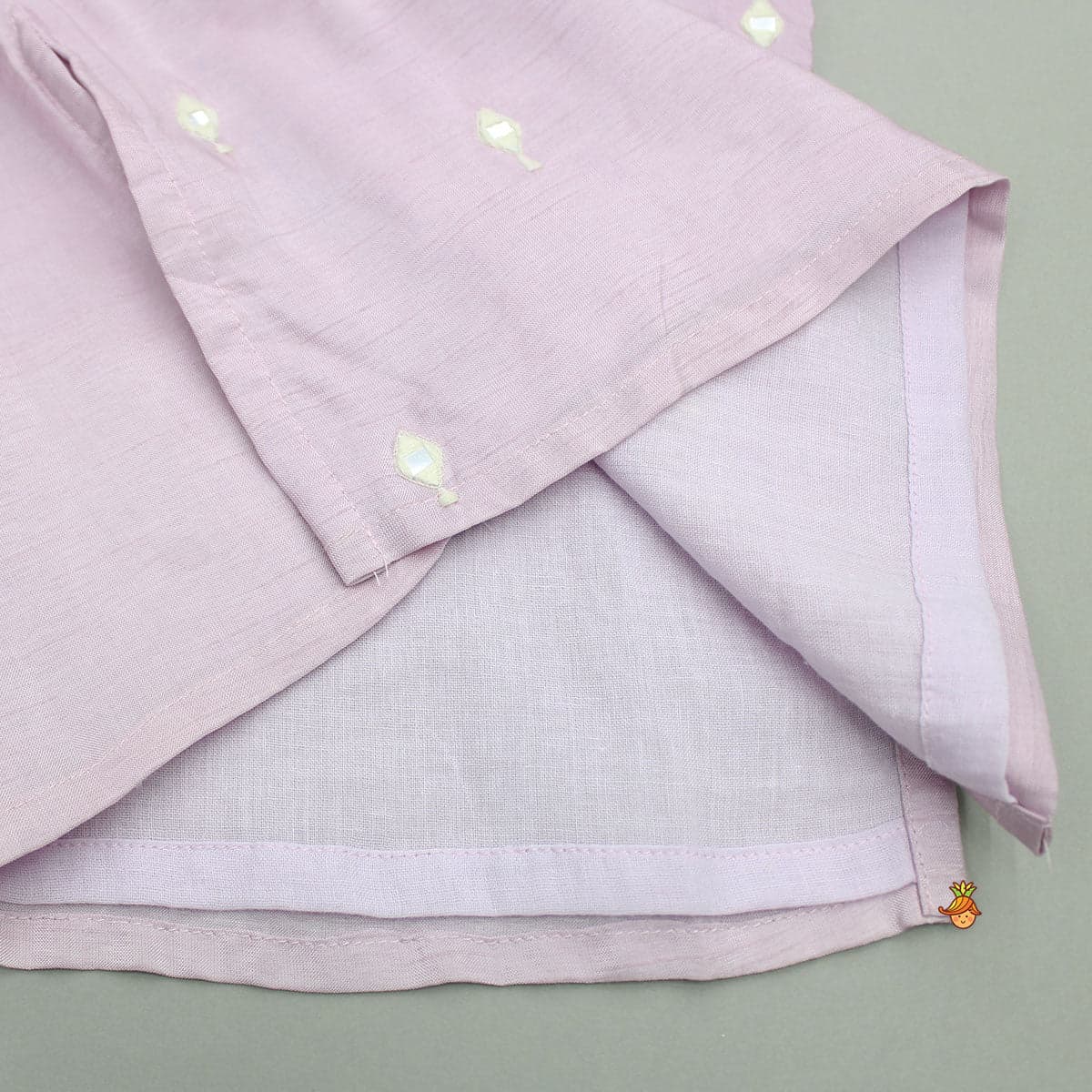 Pre Order: Embroidered Lilac Kurta With Pyjama view