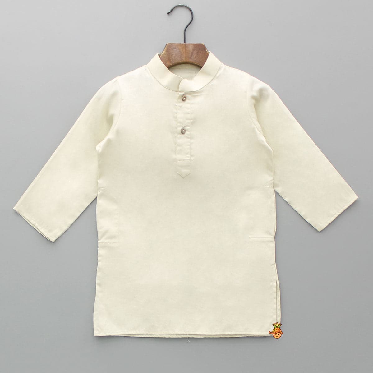 Beige Kurta With Multicolour Embroidered Jacket And Pyjama view