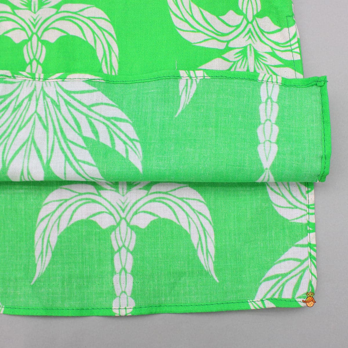 Pre Order: Printed Green Kurta With Pyjama view