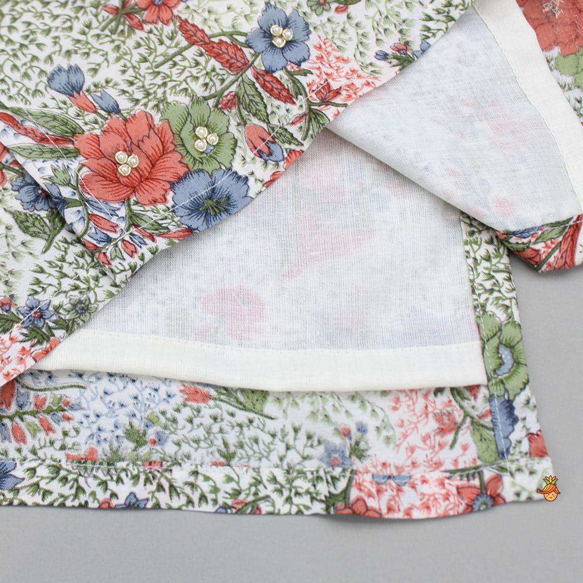 Pre Order: Multicolour Printed Hand Embroidered Kurta And Pyjama view