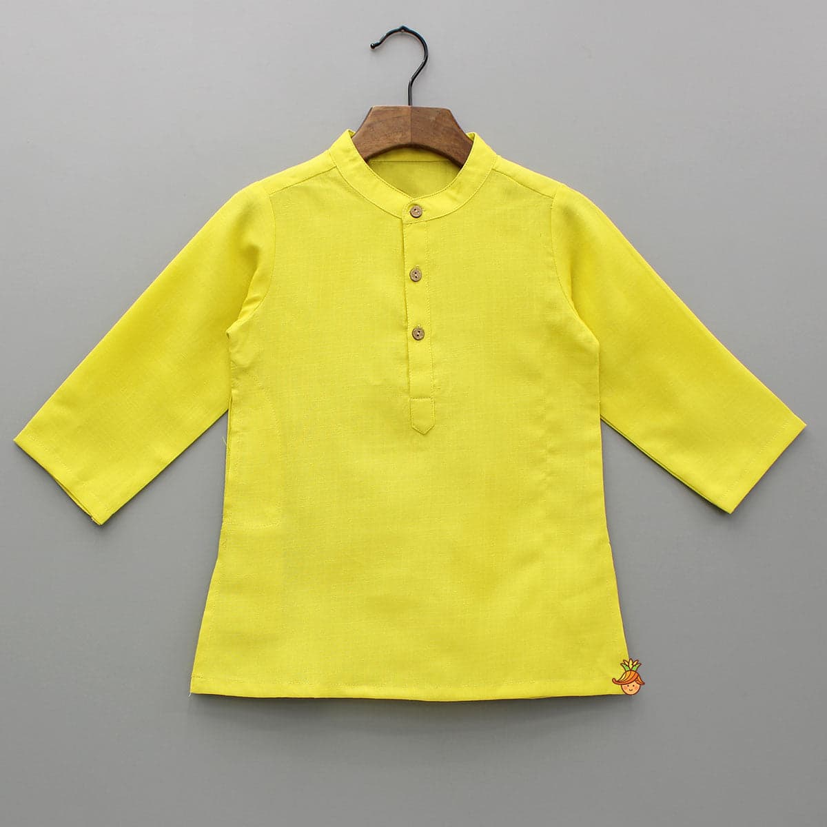 Yellow Kurta With Printed Embroidered Jacket And Pyjama view