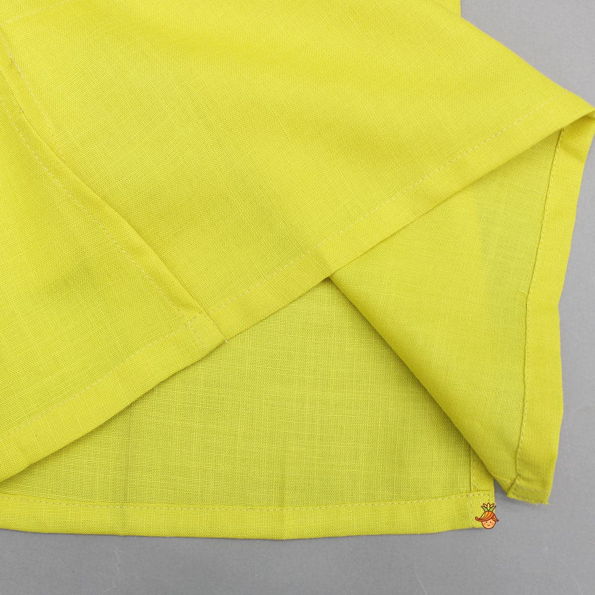 Yellow Kurta With Printed Embroidered Jacket And Pyjama view