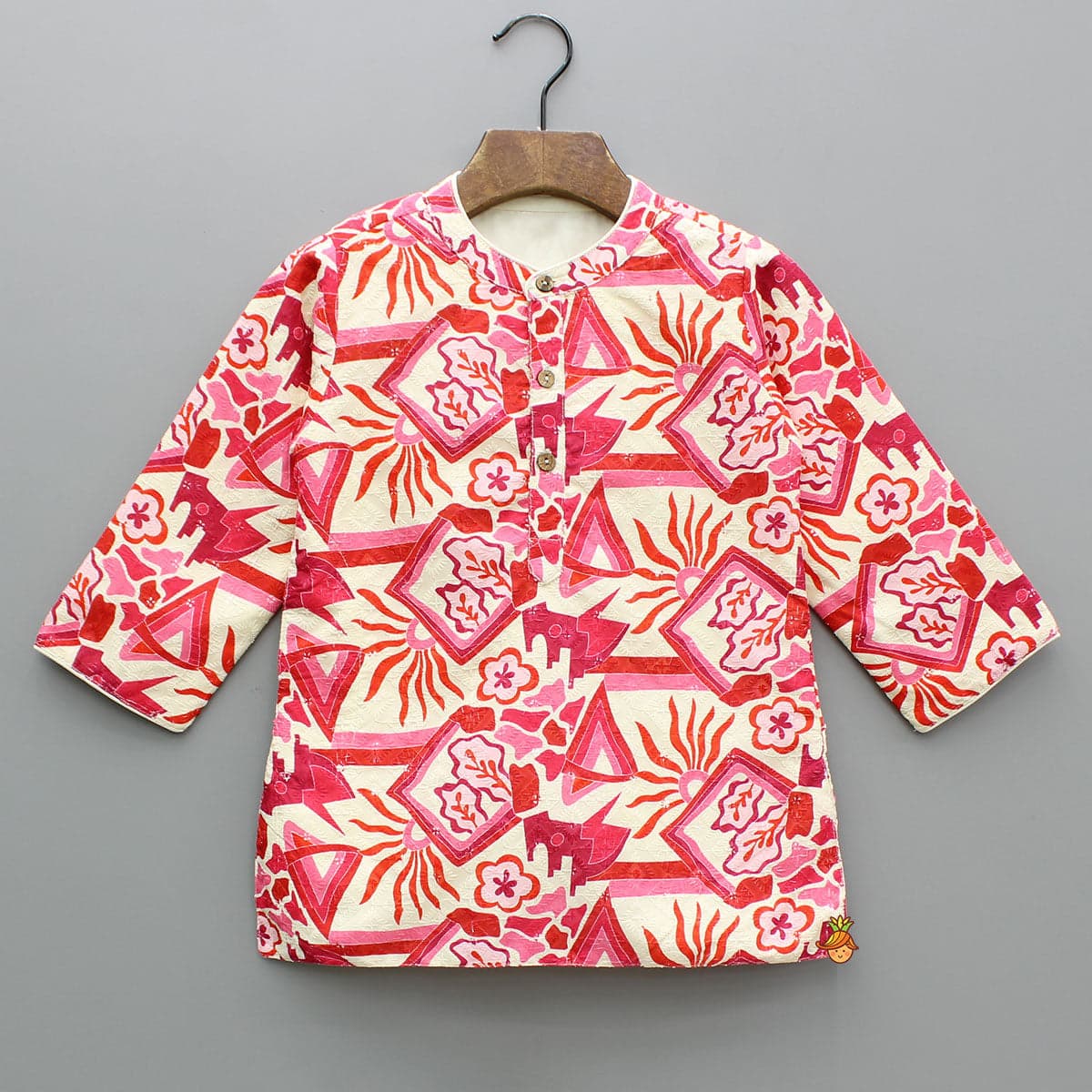 Sequin Embroidered Printed Kurta With Pyjama view