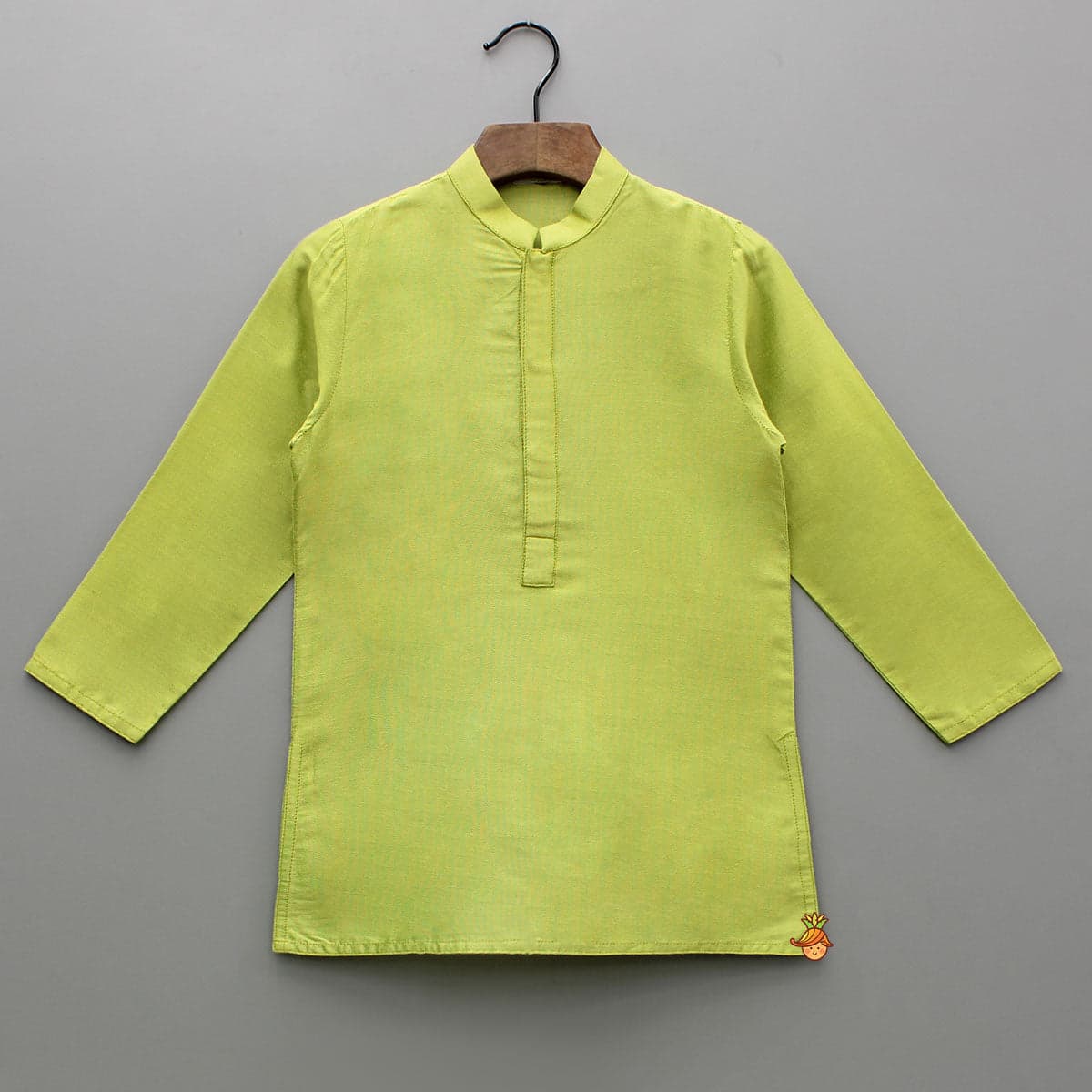 Pre Order: Green Kurta With Bird Embroidered Jacket And Pyjama view
