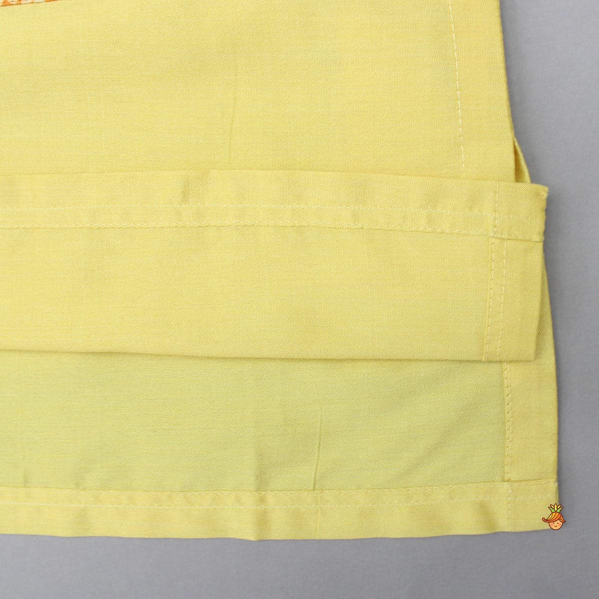 Pre Order: Kurta With Hand Embroidered Krishna Motif And Churidar view