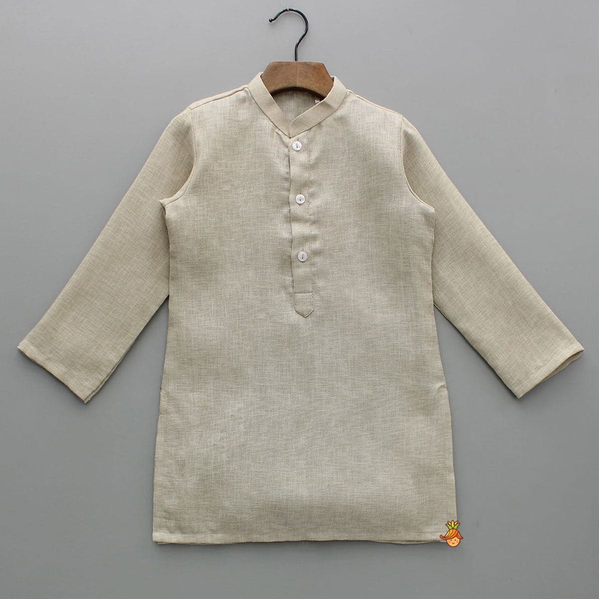 Pre Order: Beige Kurta With Floral Sequin Embroidered Jacket And Pyjama view