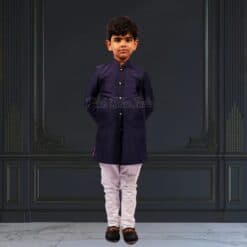 Blue Kurta White Pajama for Boys – Kids kurta Pyjama online