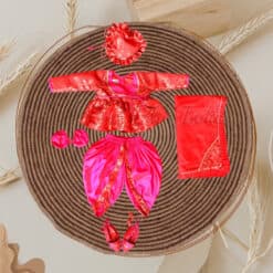 Banarasi Silk Jamna Newborn Baby Set Online