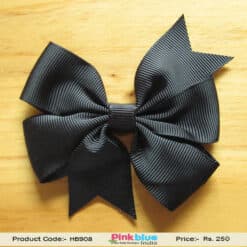 Beautiful Black Bow Kids Headband for Birthday Parties