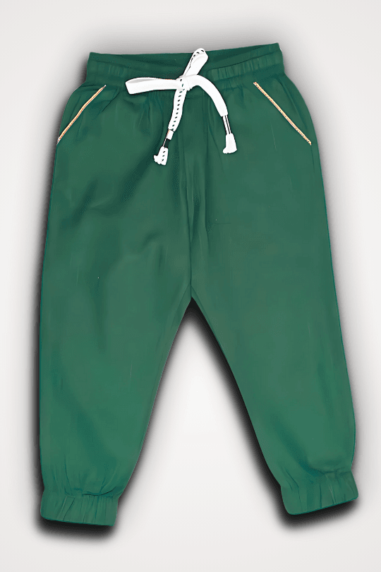 Moss Green Drawstring Joggers - Image 3