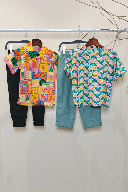 Cheerful Days Bundle- Pack of 2 Shirts and 2 Pants - Image 1
