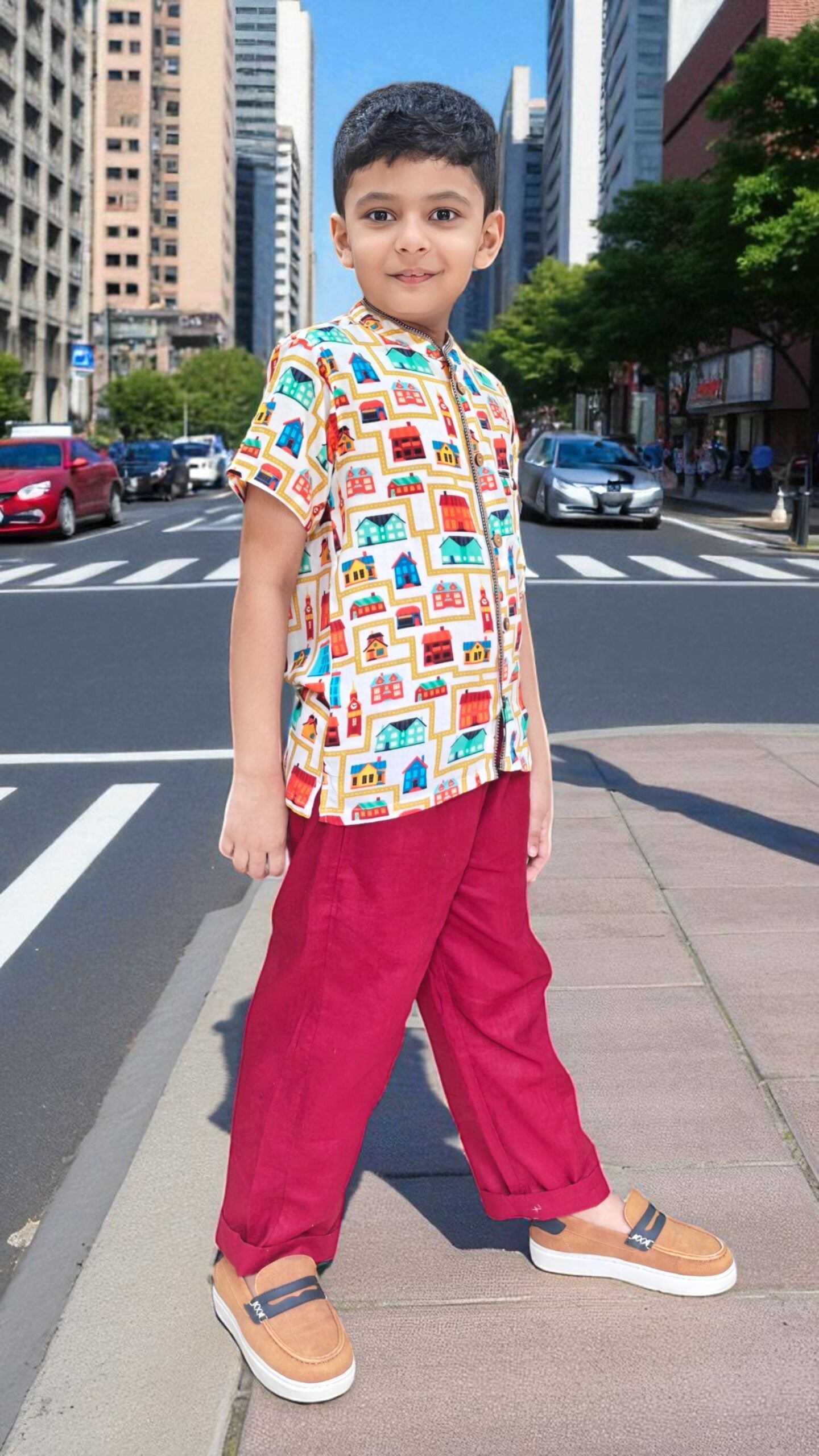 Mini Metro Mandarin Collar Shirt - Image 2