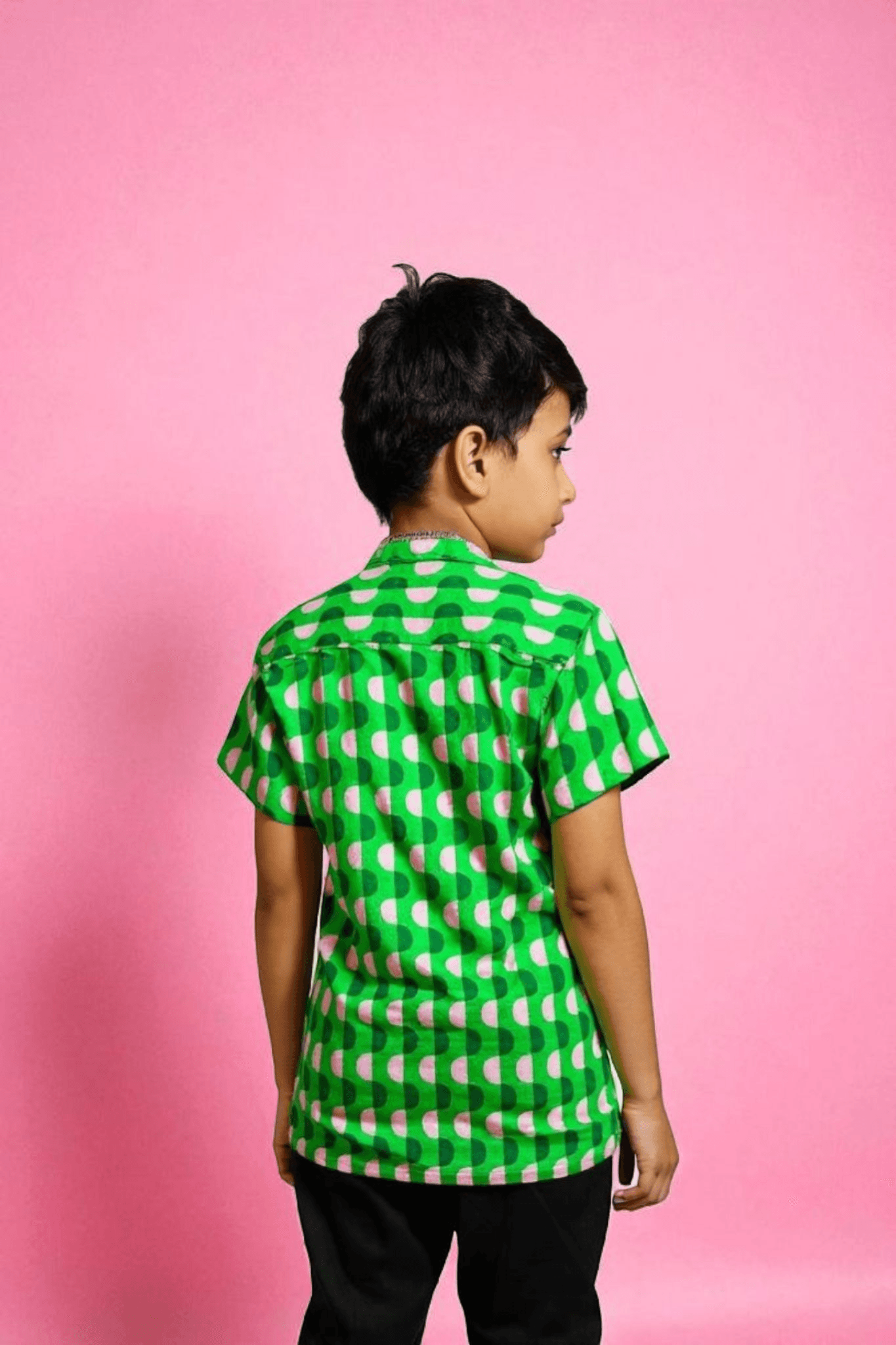 Green Bean Boogie Mandarin Collar Shirt - Image 3