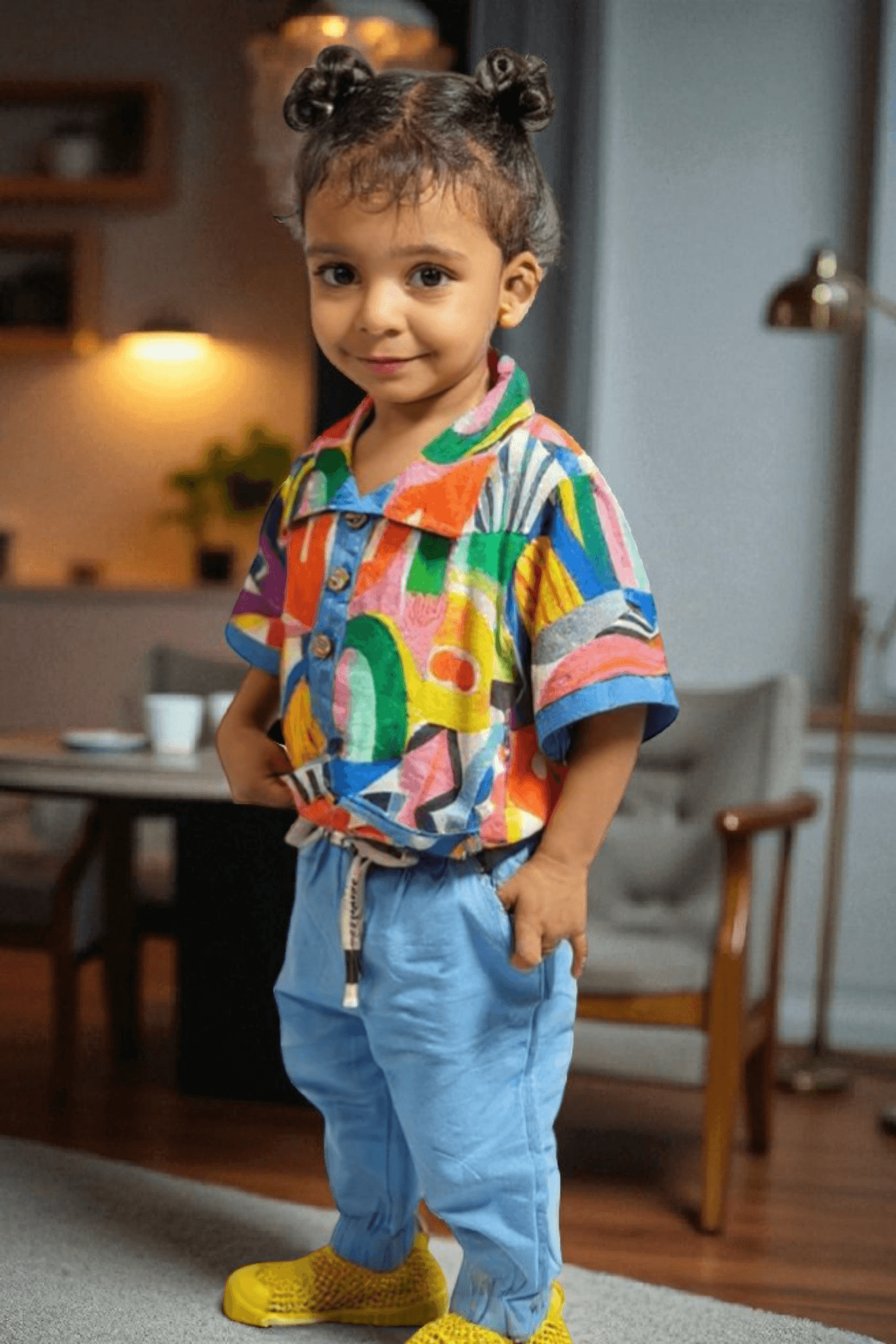 Funky Foliage Demi Collar Shirt - Image 3