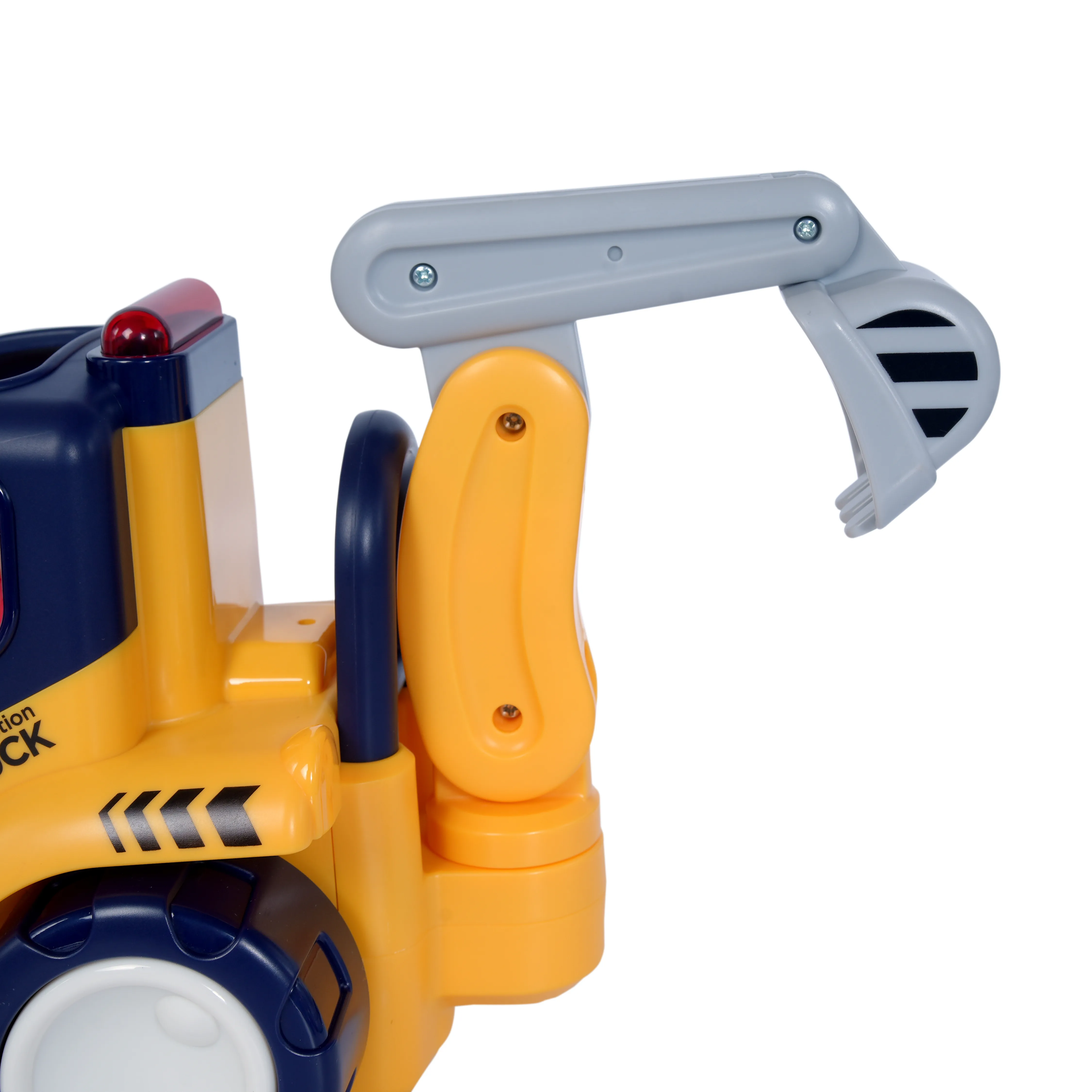 Kids Construction Bulldozer Toy Truck with Driver Figure & Moving Bucket - Image 5