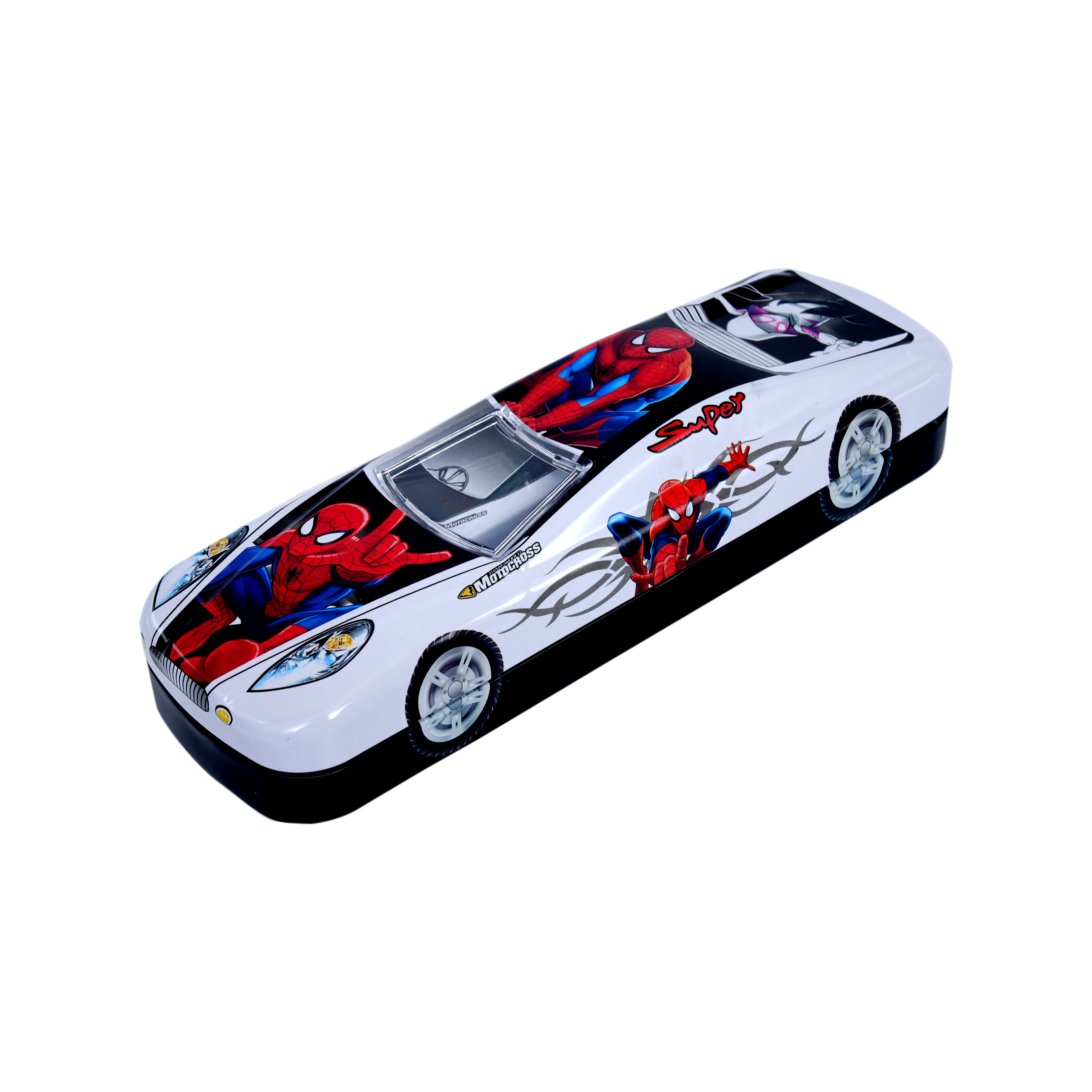 Superhero Car Shaped Pencil Box for Kids - Image 2