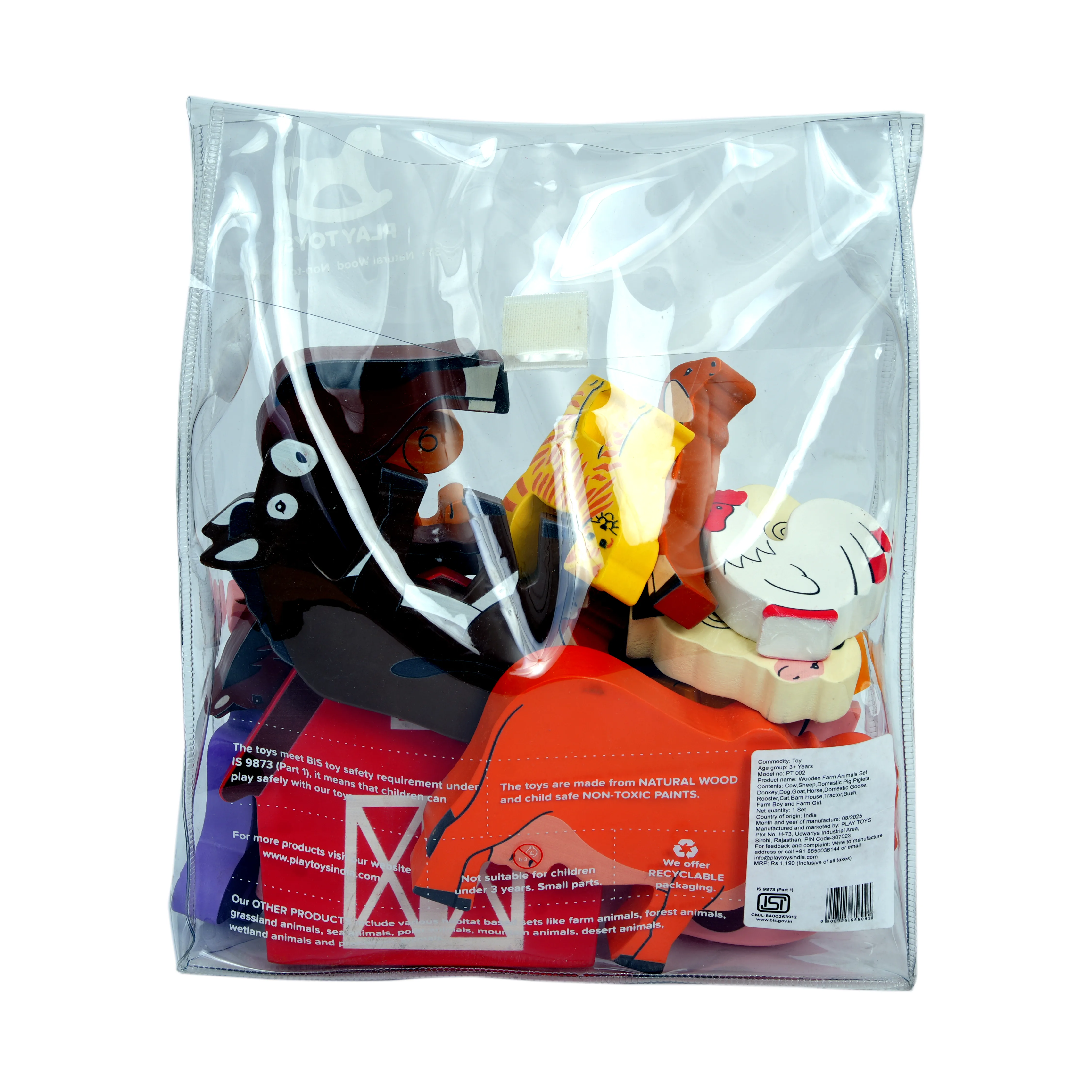 Wooden Farm Animals Puzzle Set for Kids - Image 4