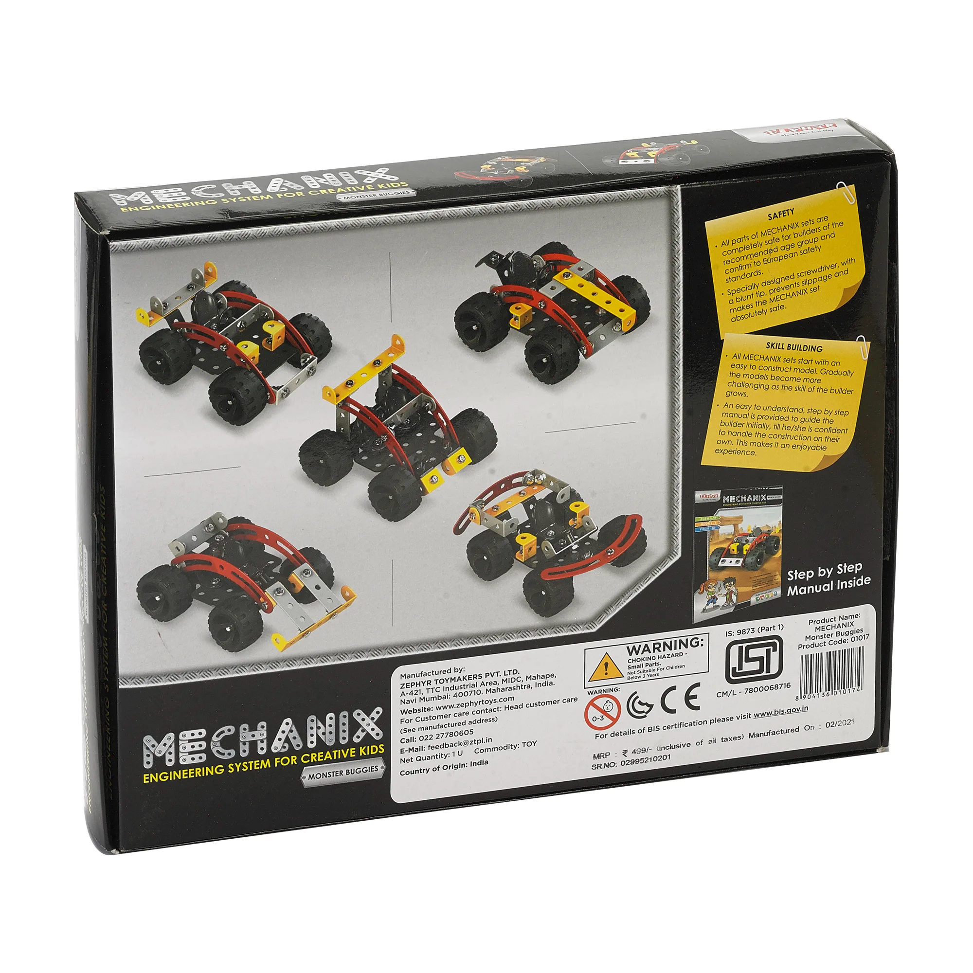 MECHANIX - MONSTER BUGGIES | 7+ Years | STEM DIY Building Kit | 80 Pieces | Build 5 Models - Image 2