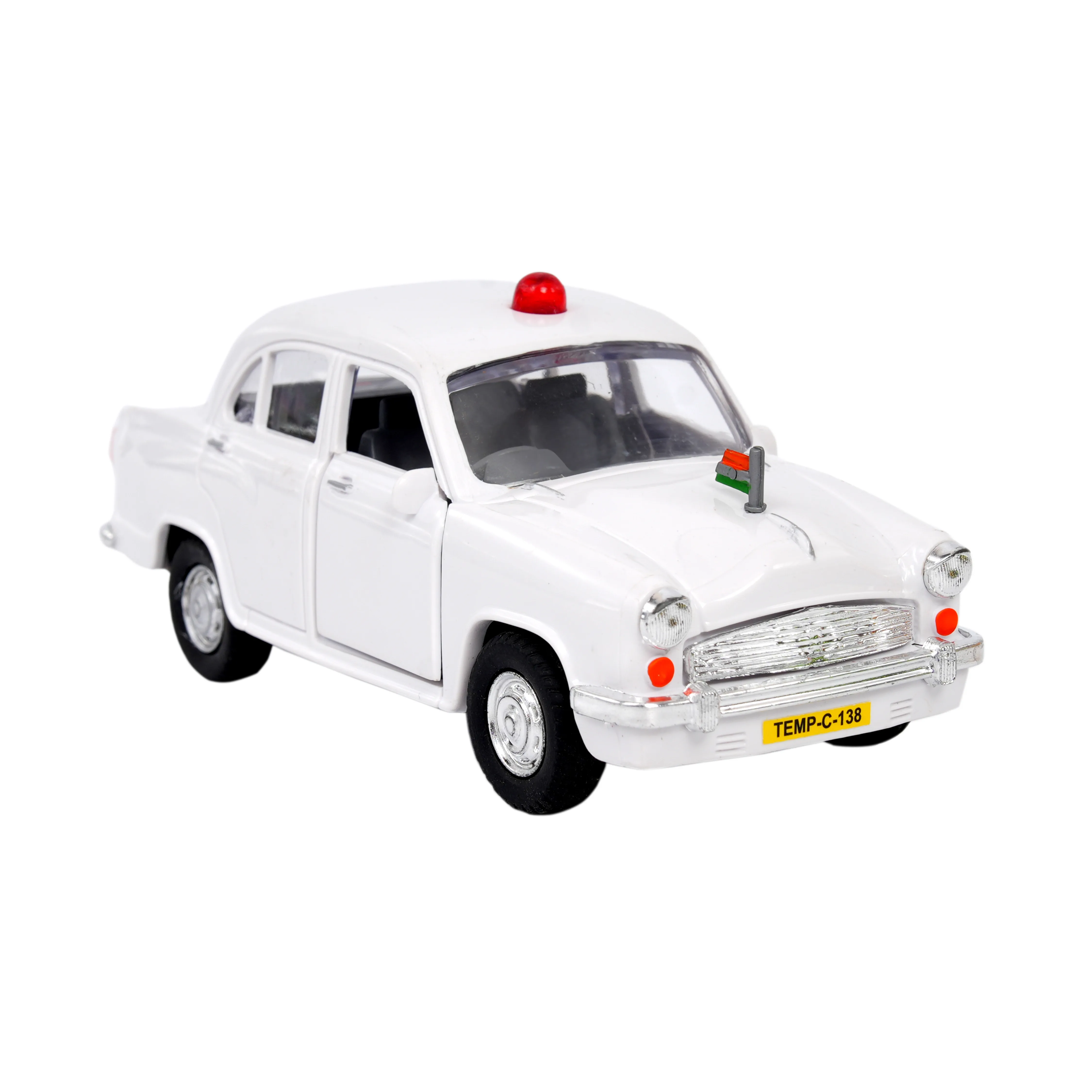 Police Sedan Toy Car � White Classic Die-Cast Model Vehicle for Kids - Image 3