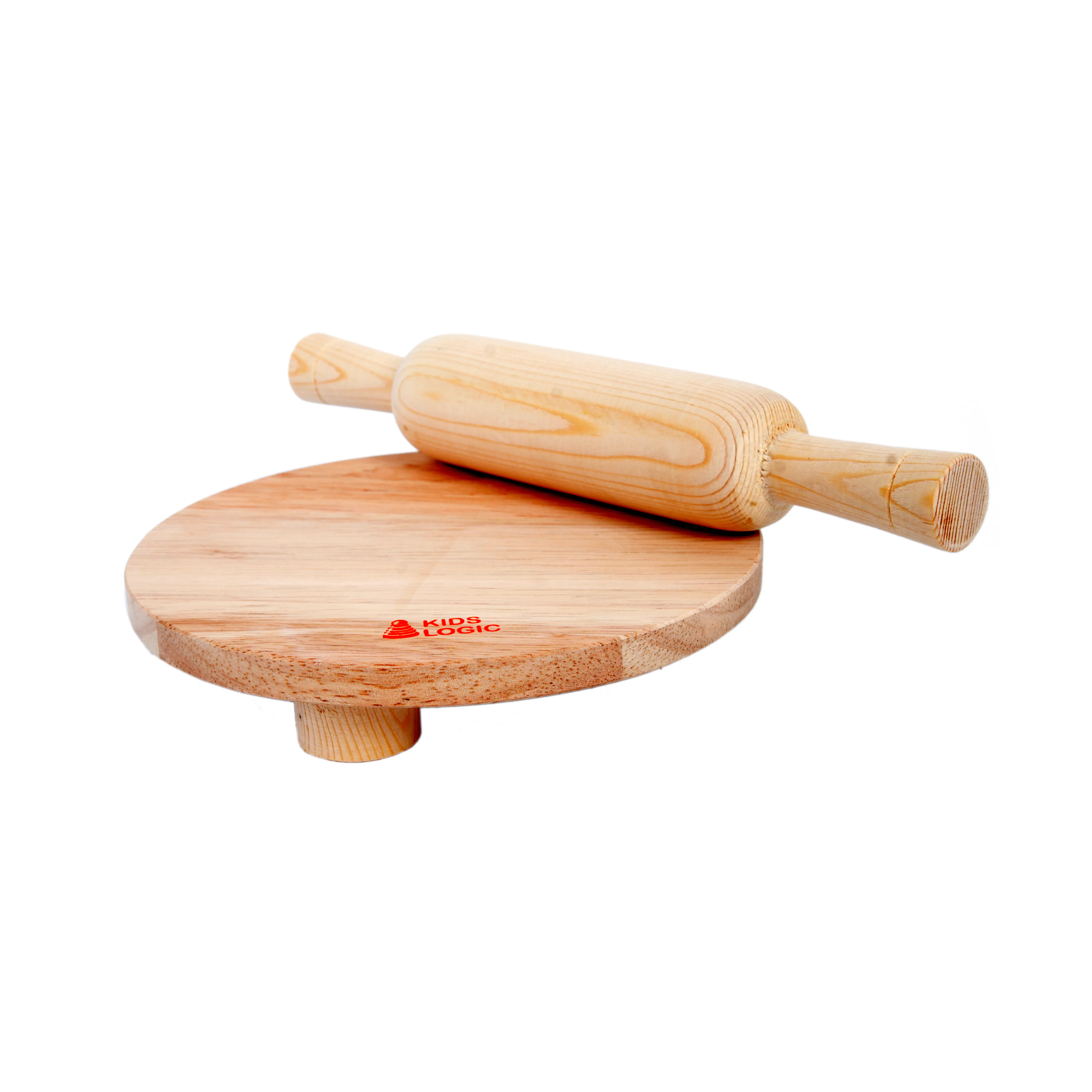 Kids Logic Wooden Rolling Pin and Board Toy Set - Image 2