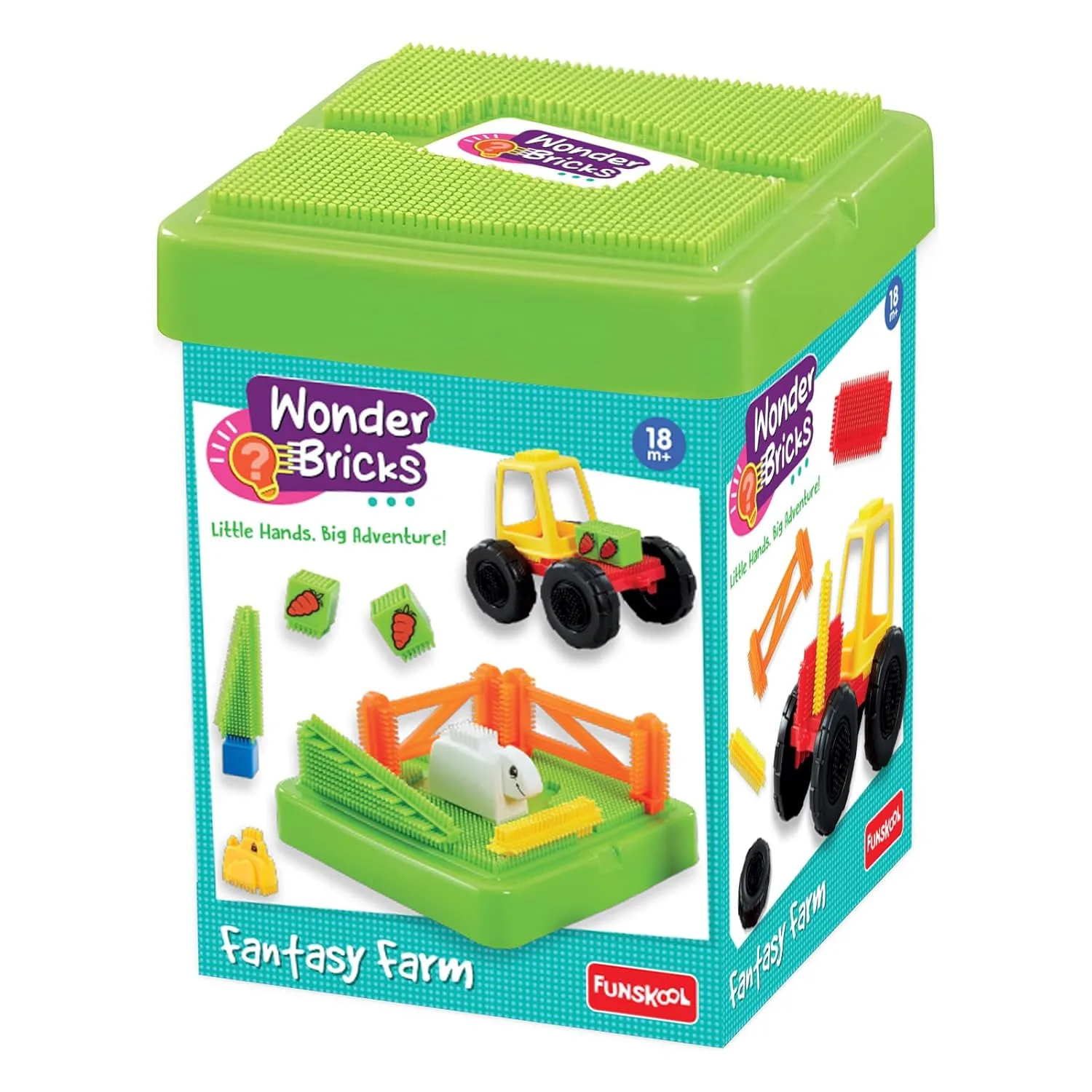 Funskool Wonder Bricks Fantasy Farm Set | Soft Construction Toy for Toddlers | 18+ Months - Image 1