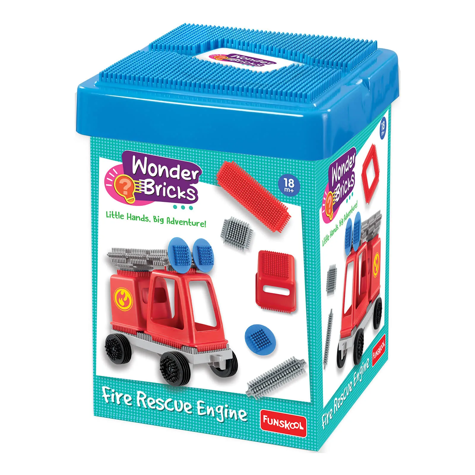 Funskool Wonder Bricks Fire Rescue Engine | 22-Piece Soft Construction Toy | 18+ Months - Image 5