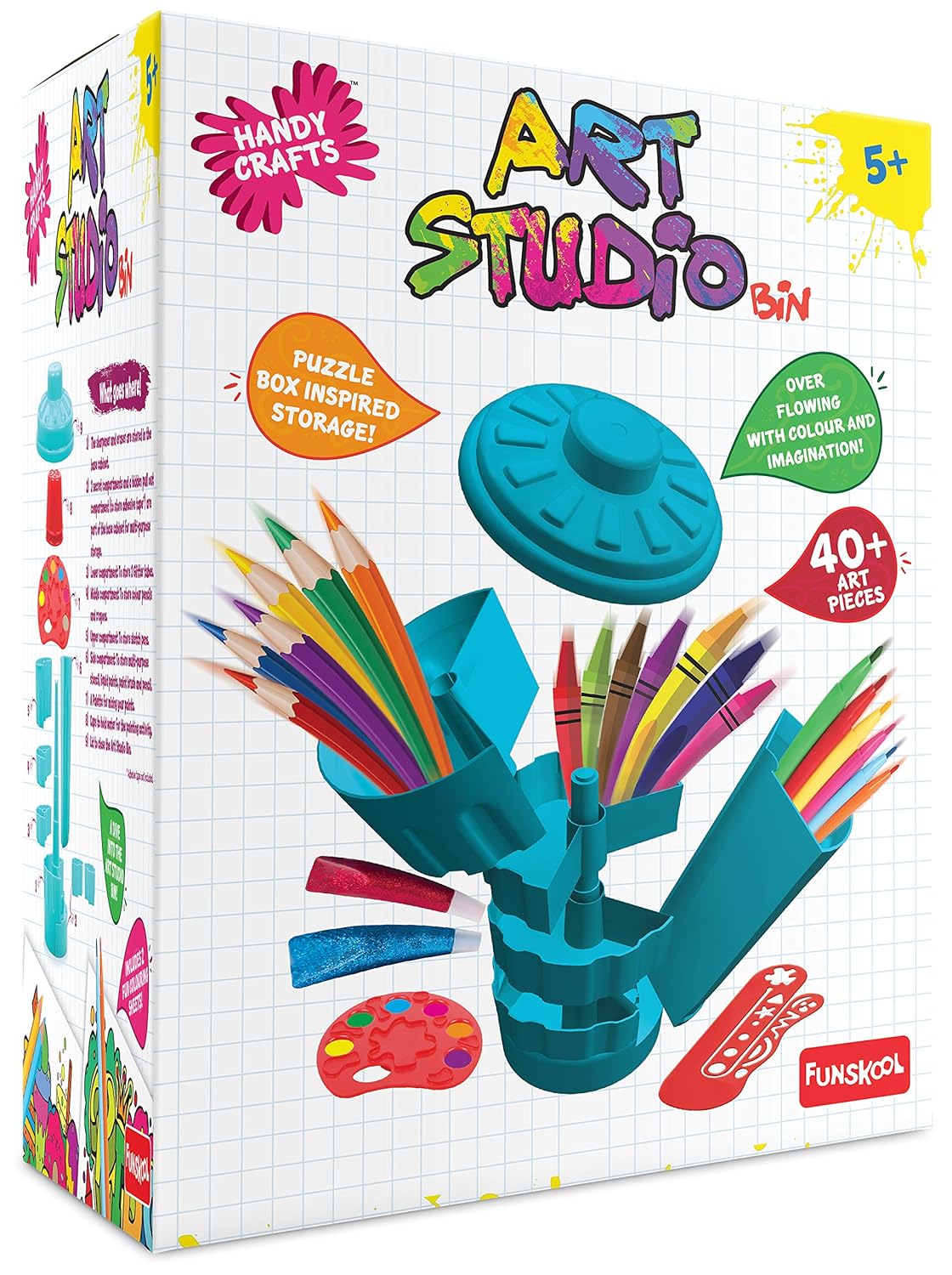 Handycrafts � Art Studio Bin (40+ Art Pieces, All-in-One Art Organizer for Kids) - Image 1