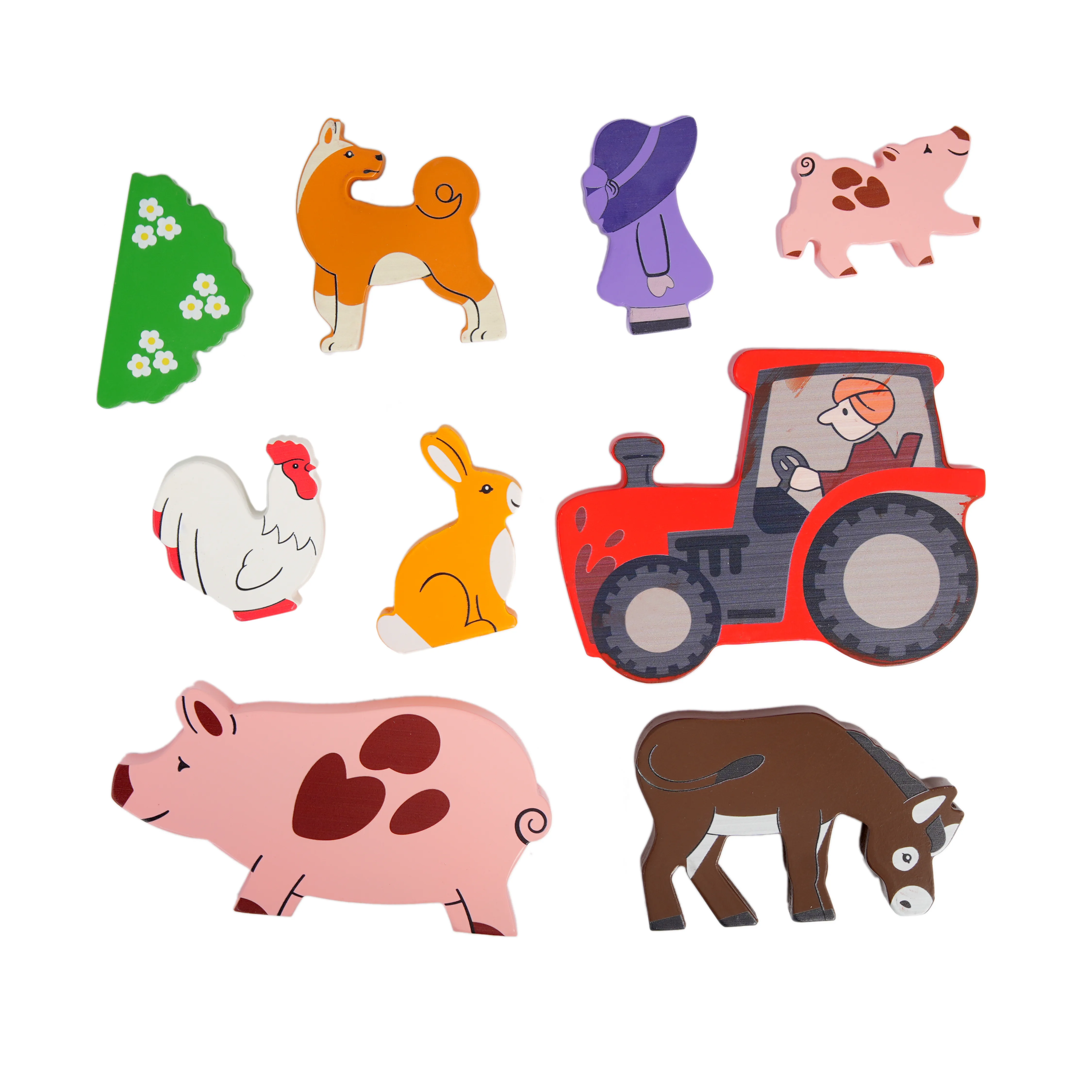 Wooden Farm Animals Puzzle Set for Kids - Image 1