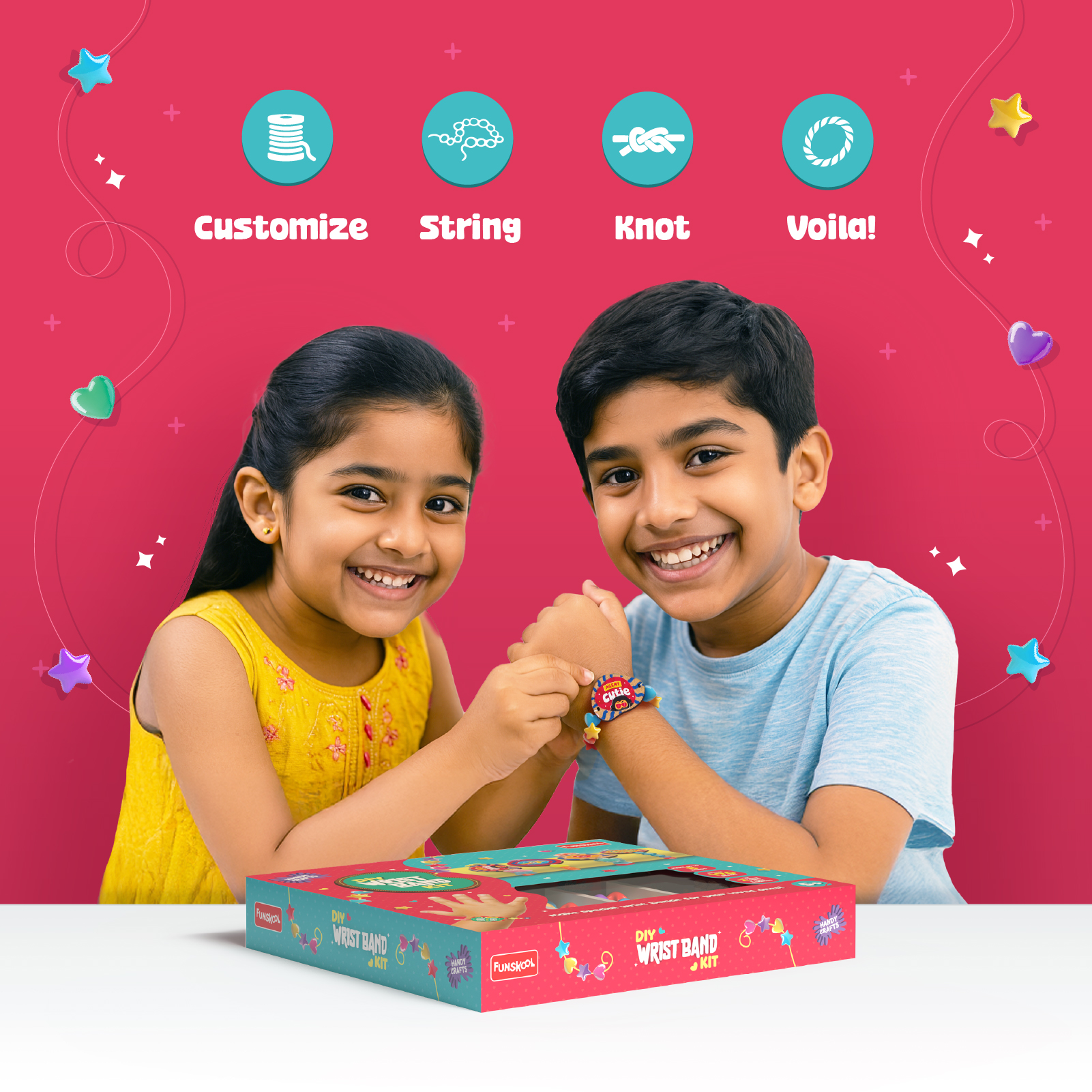 Funskool Handycrafts � DIY Wrist Band Kit (Make Up to 8 Colorful Bands) - Image 5