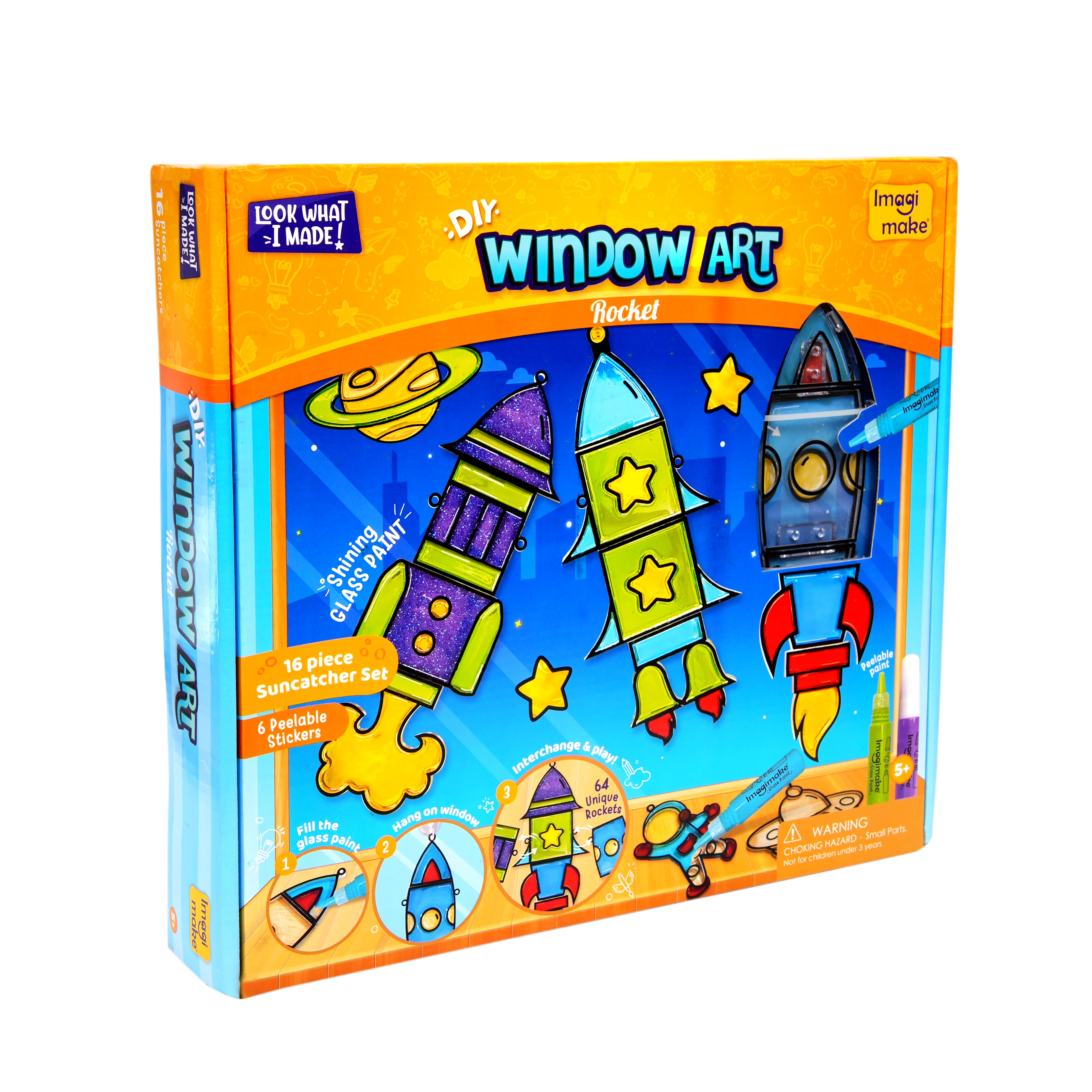 DIY Window Art � Rocket Suncatcher Craft Kit for Kids - Image 3