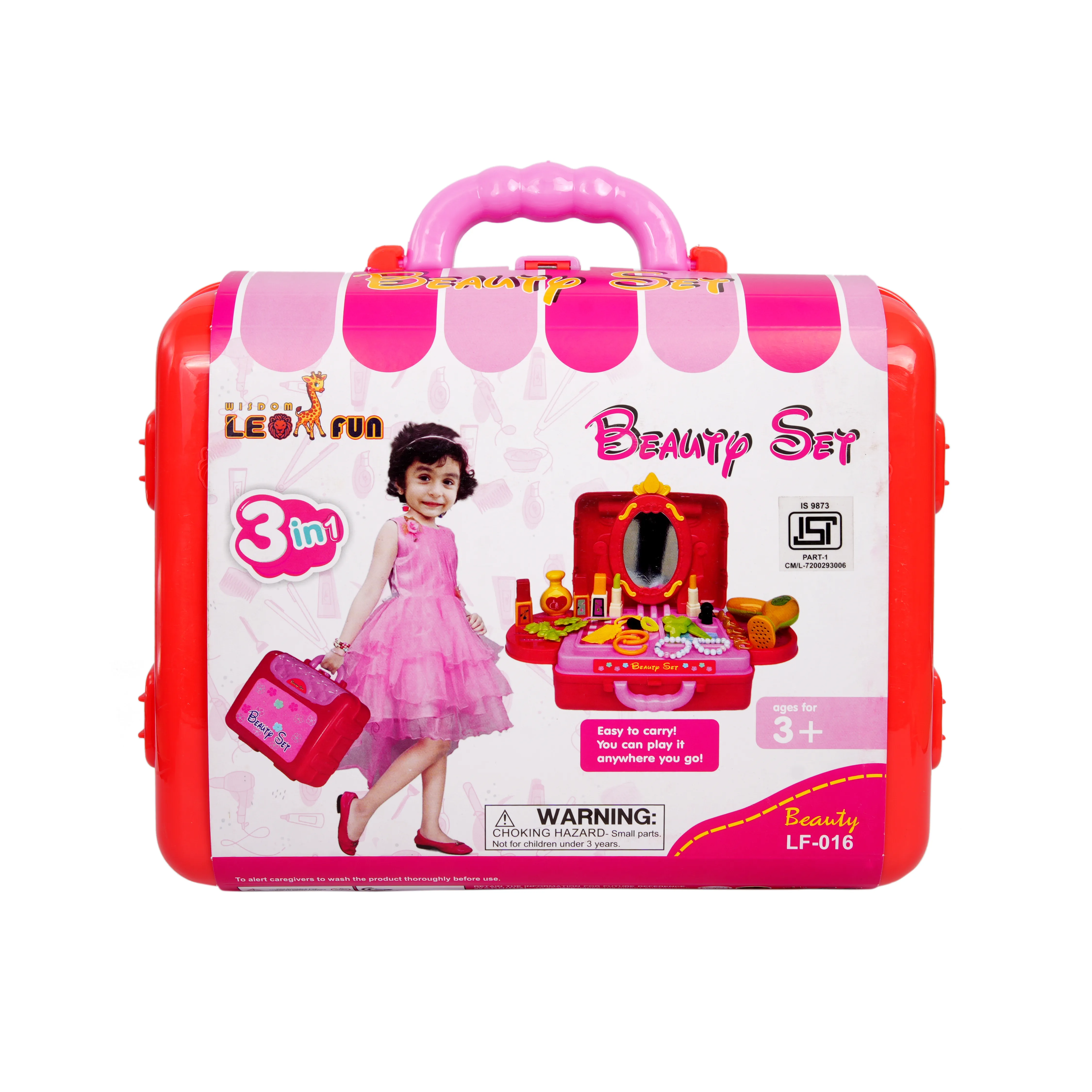 Kids Beauty Set Suitcase � 3 in 1 Pretend Makeup & Dressing Table Toy - Image 1