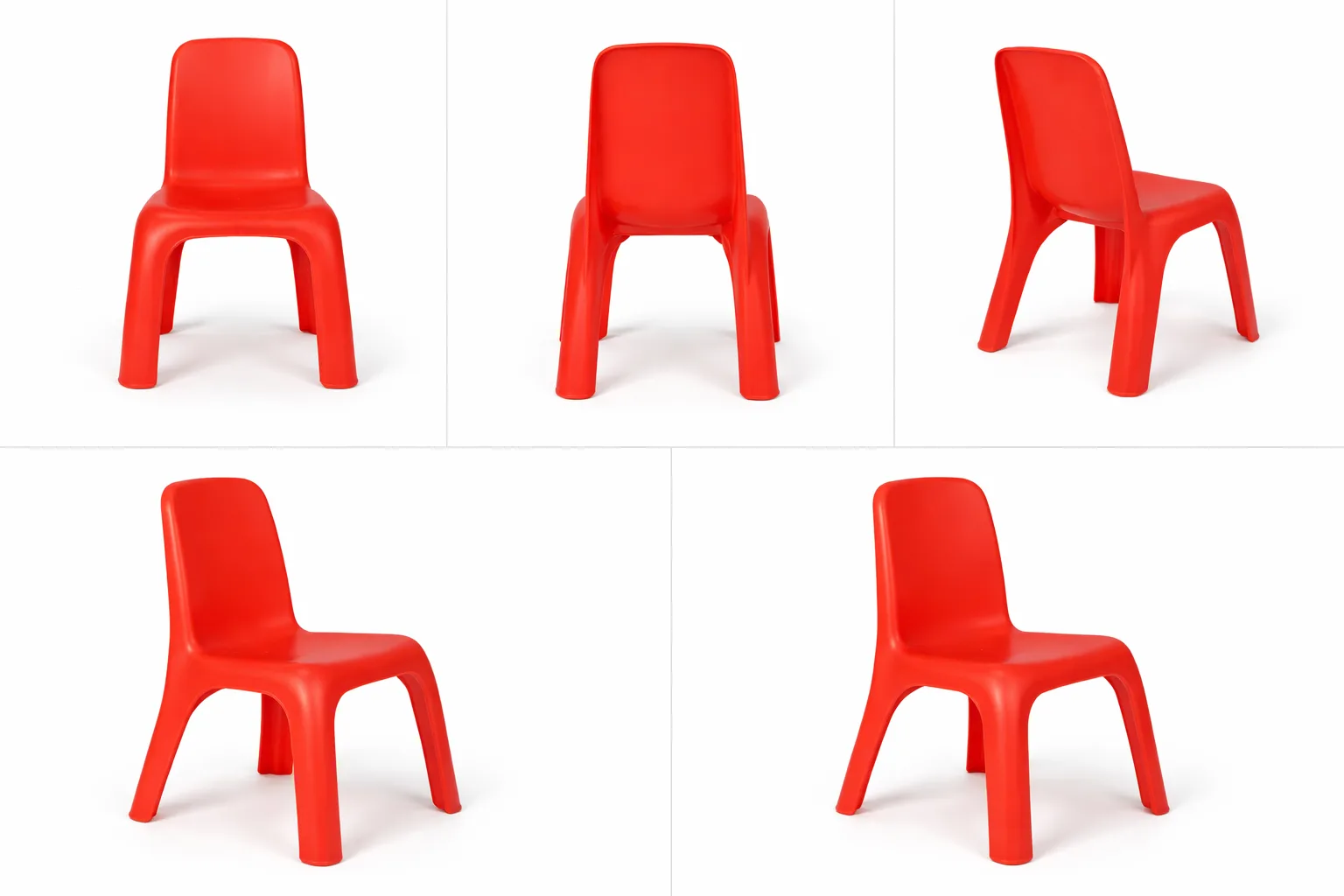 Doodle Plastic Chair for Kids � Red - Image 2