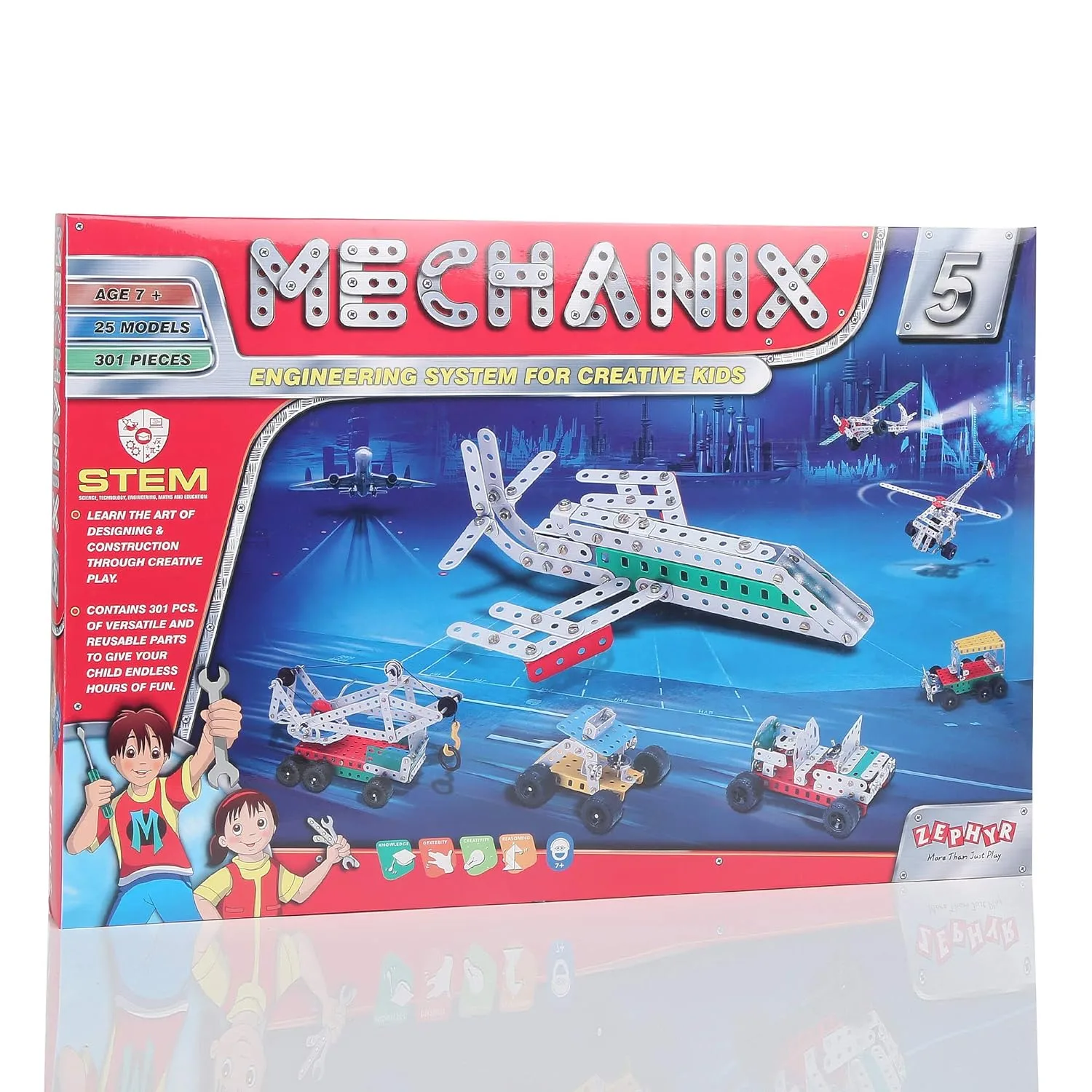 MECHANIX - 5 | 10+ Years | STEM DIY Building Kit | 300 Pieces | Build 25 Models - Image 3