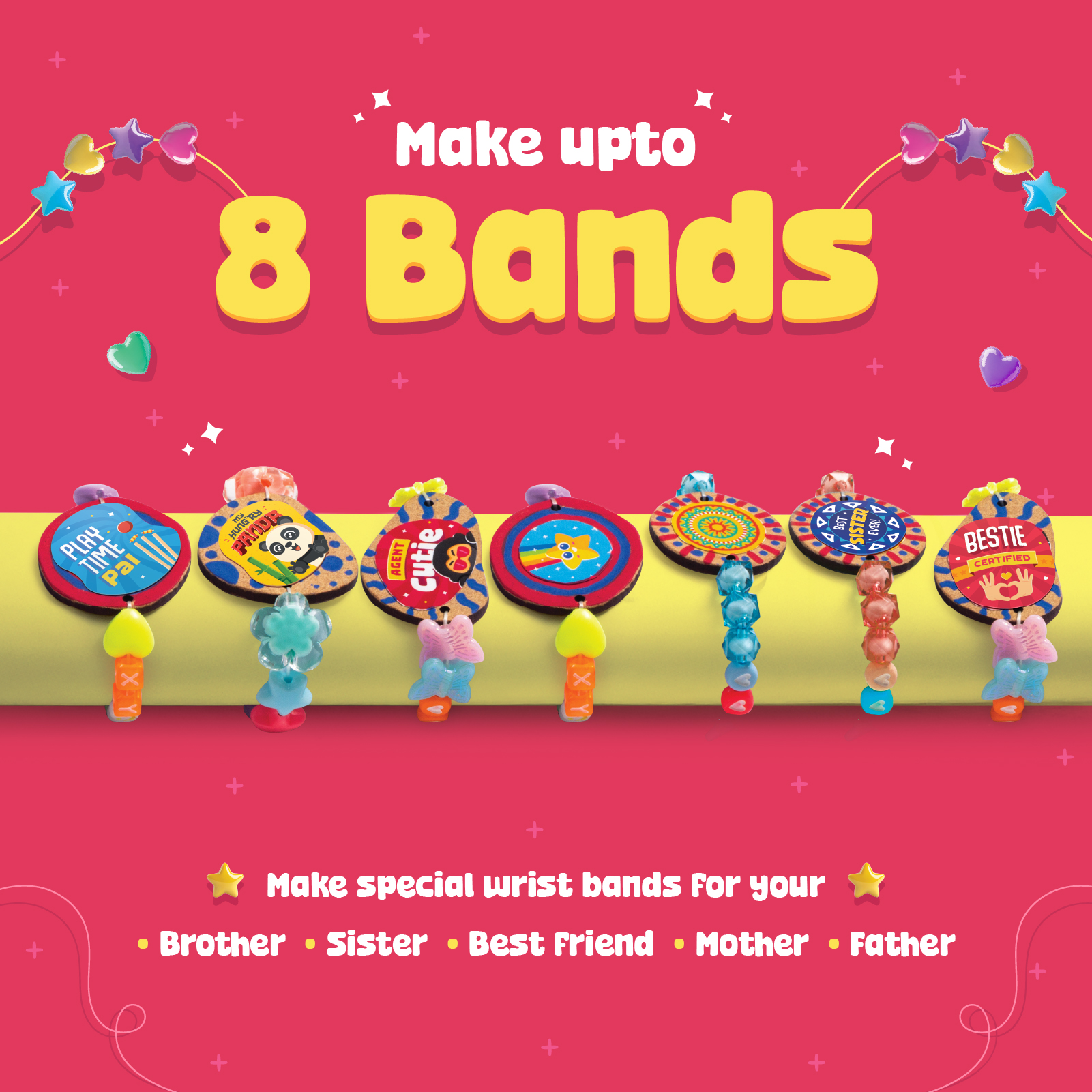 Funskool Handycrafts � DIY Wrist Band Kit (Make Up to 8 Colorful Bands) - Image 2