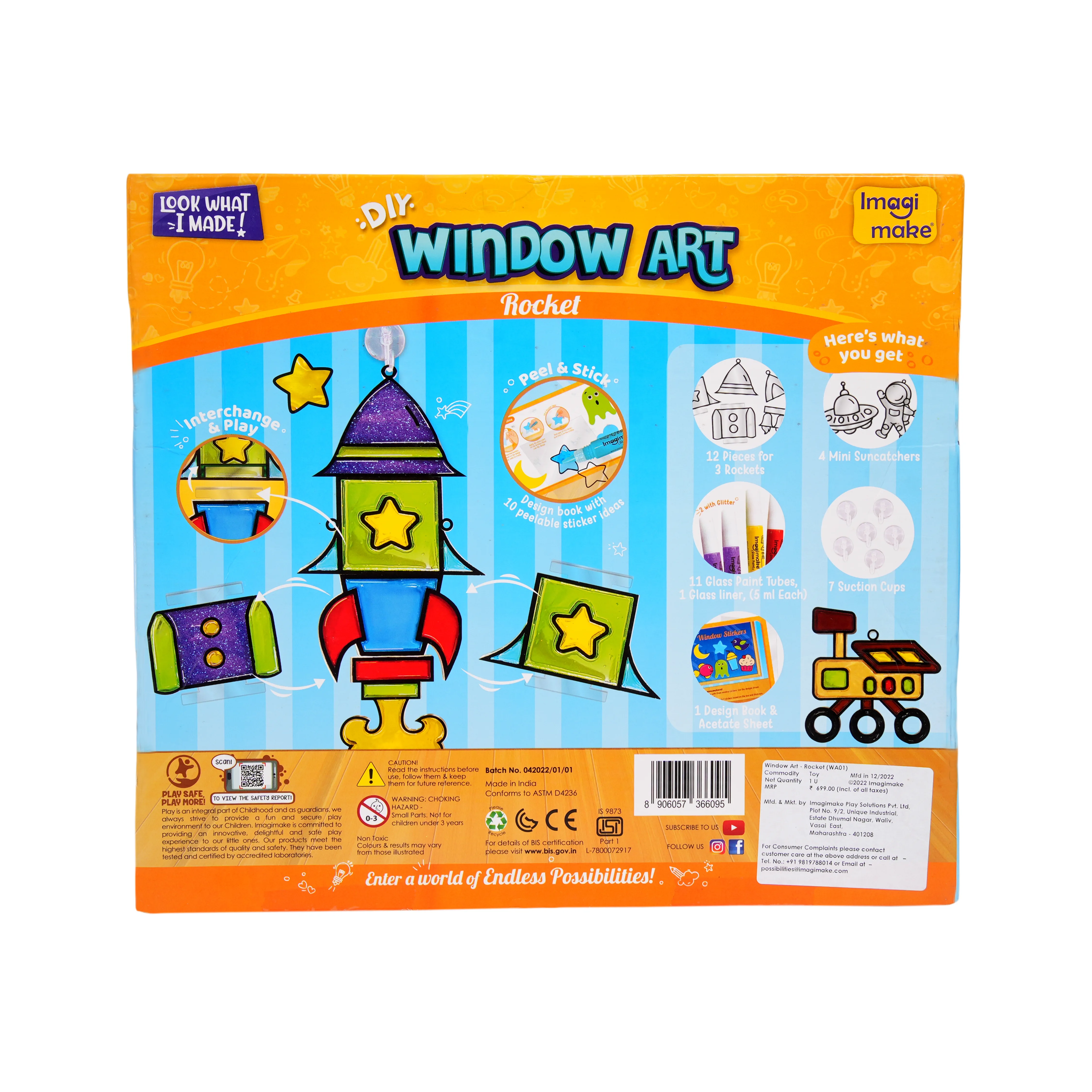 DIY Window Art � Rocket Suncatcher Craft Kit for Kids - Image 2