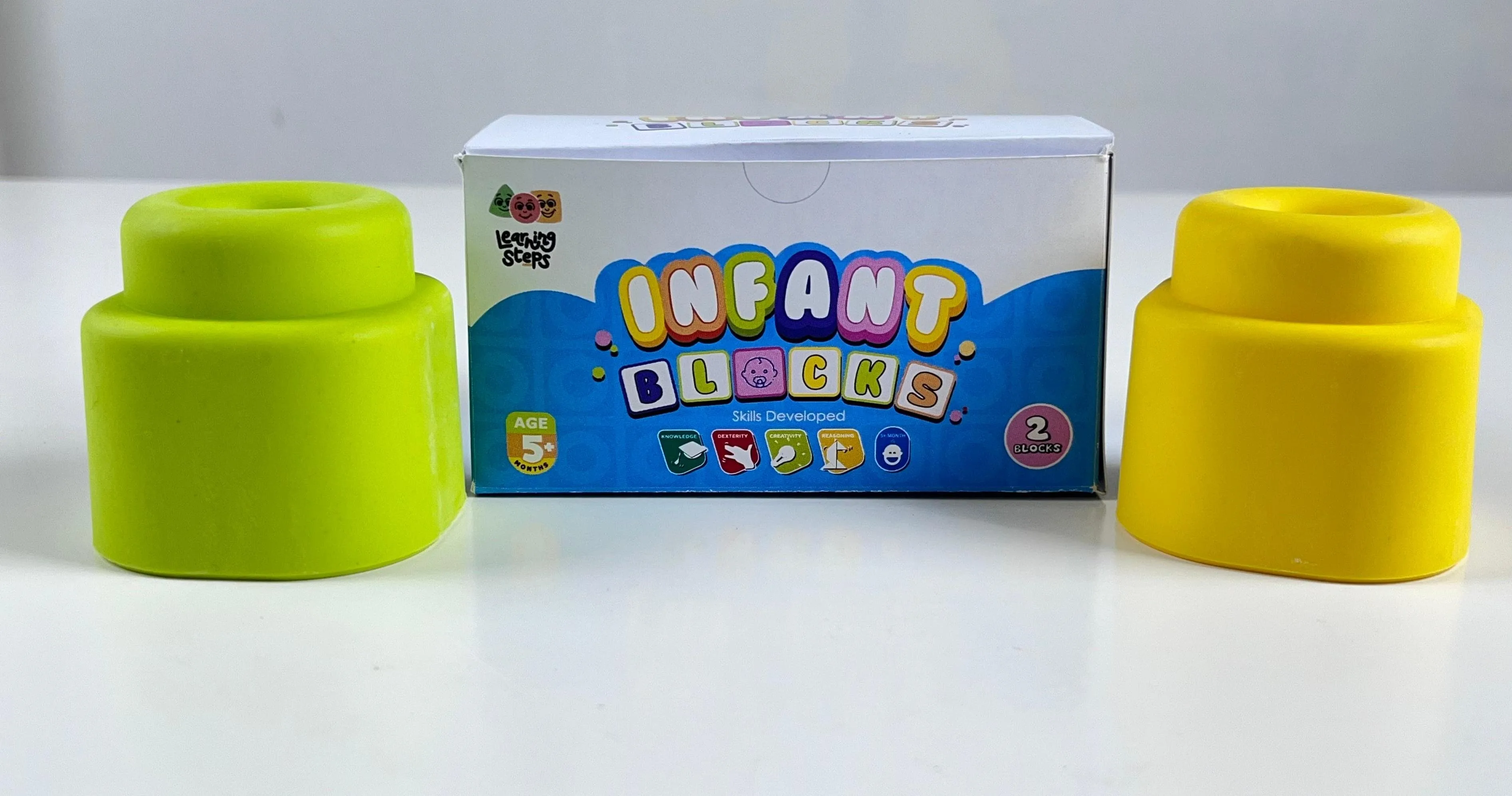 INFANT BLOCKS - SET 2 | 5+ Months | Learning Steps Educational Toy | 18 Pieces - Image 2