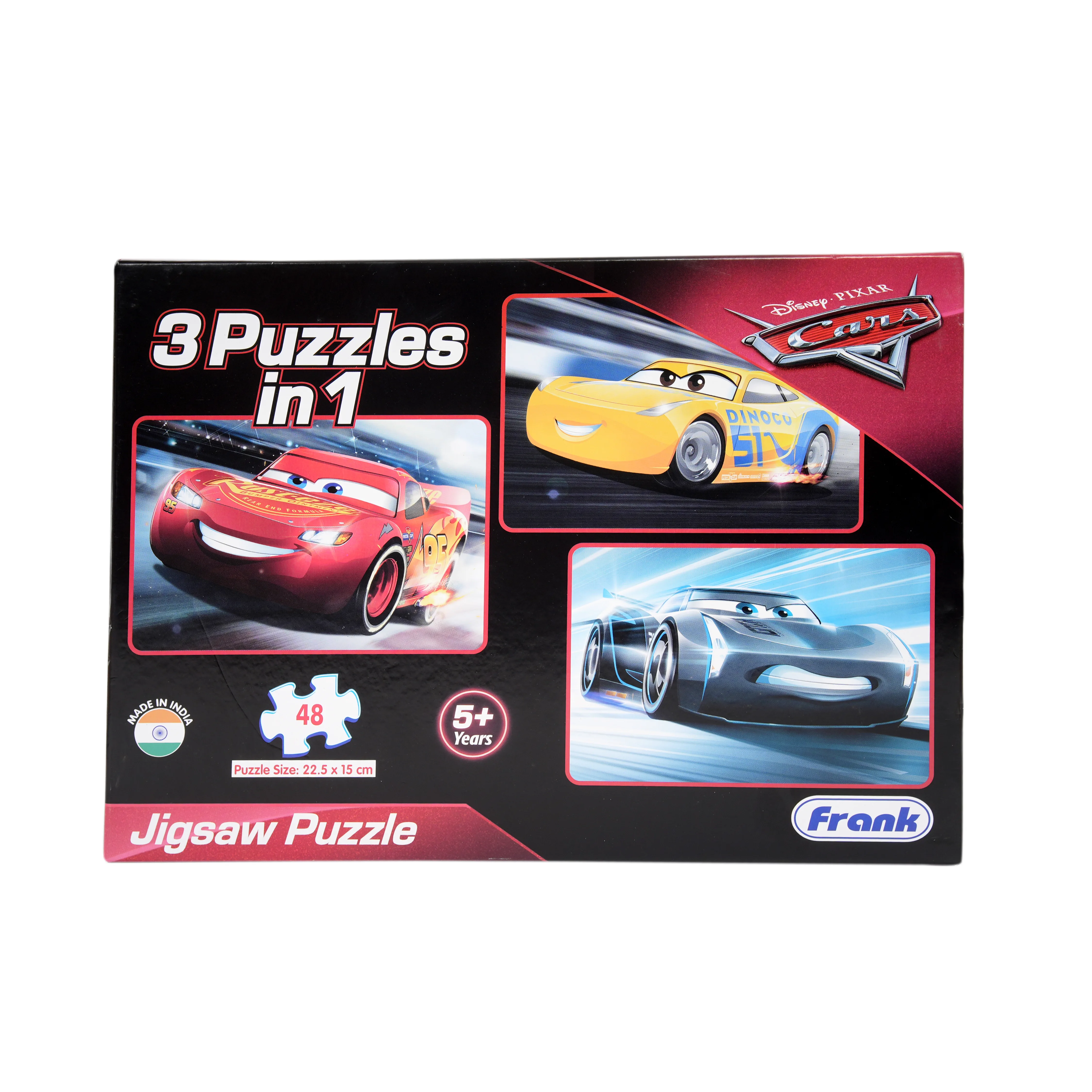 Frank Disney Cars 3-in-1 Jigsaw Puzzle (48 Pieces) | Kids 5+ | Brain Development Toy - Image 1