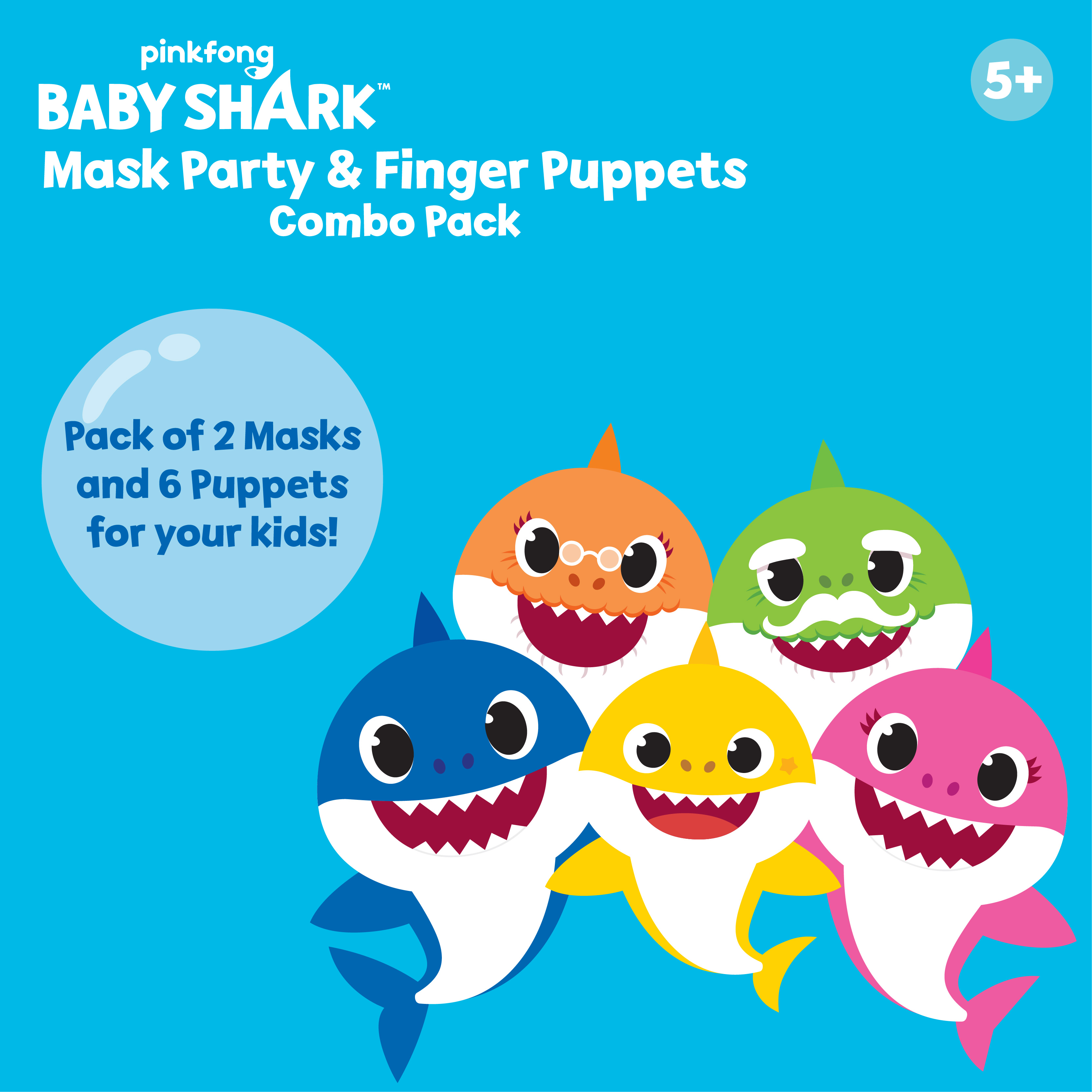 Nickelodeon Pinkfong Baby Shark � Mask Party & Finger Puppets Combo Pack - Image 5